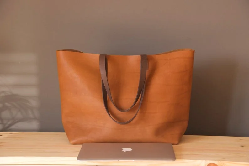 camel leather handbag