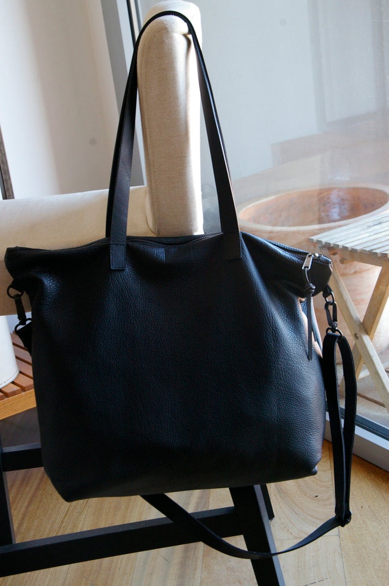 Leather Textured Women's Bag Large-capacity Soft Leather Handbag | Shopee  Malaysia