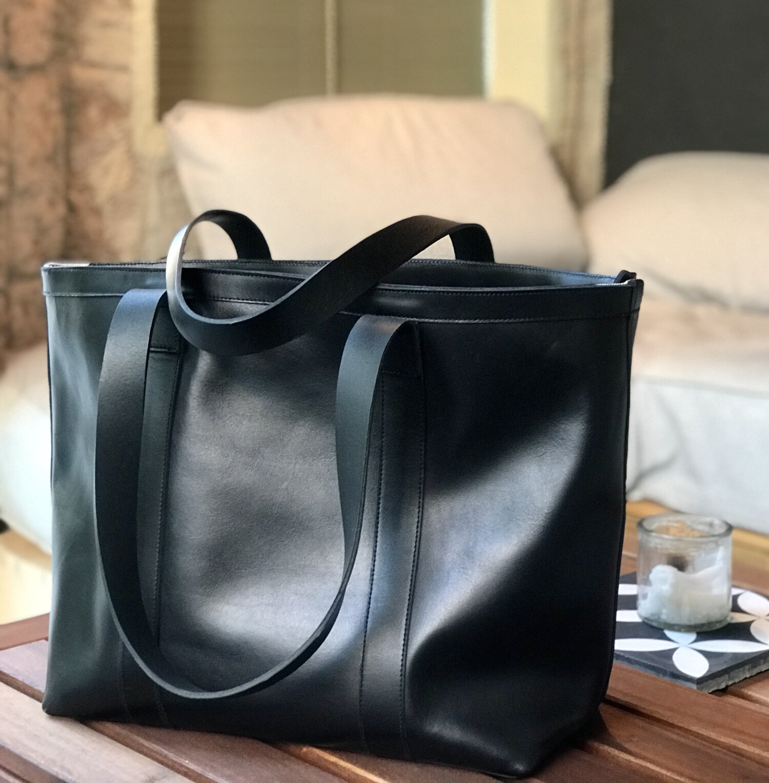 bag black leather