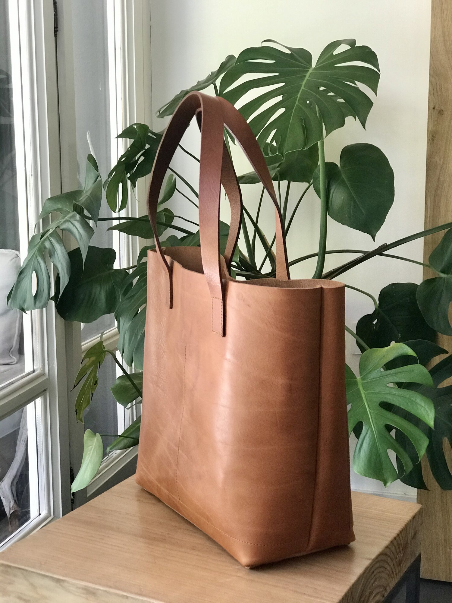 leather shopper bag