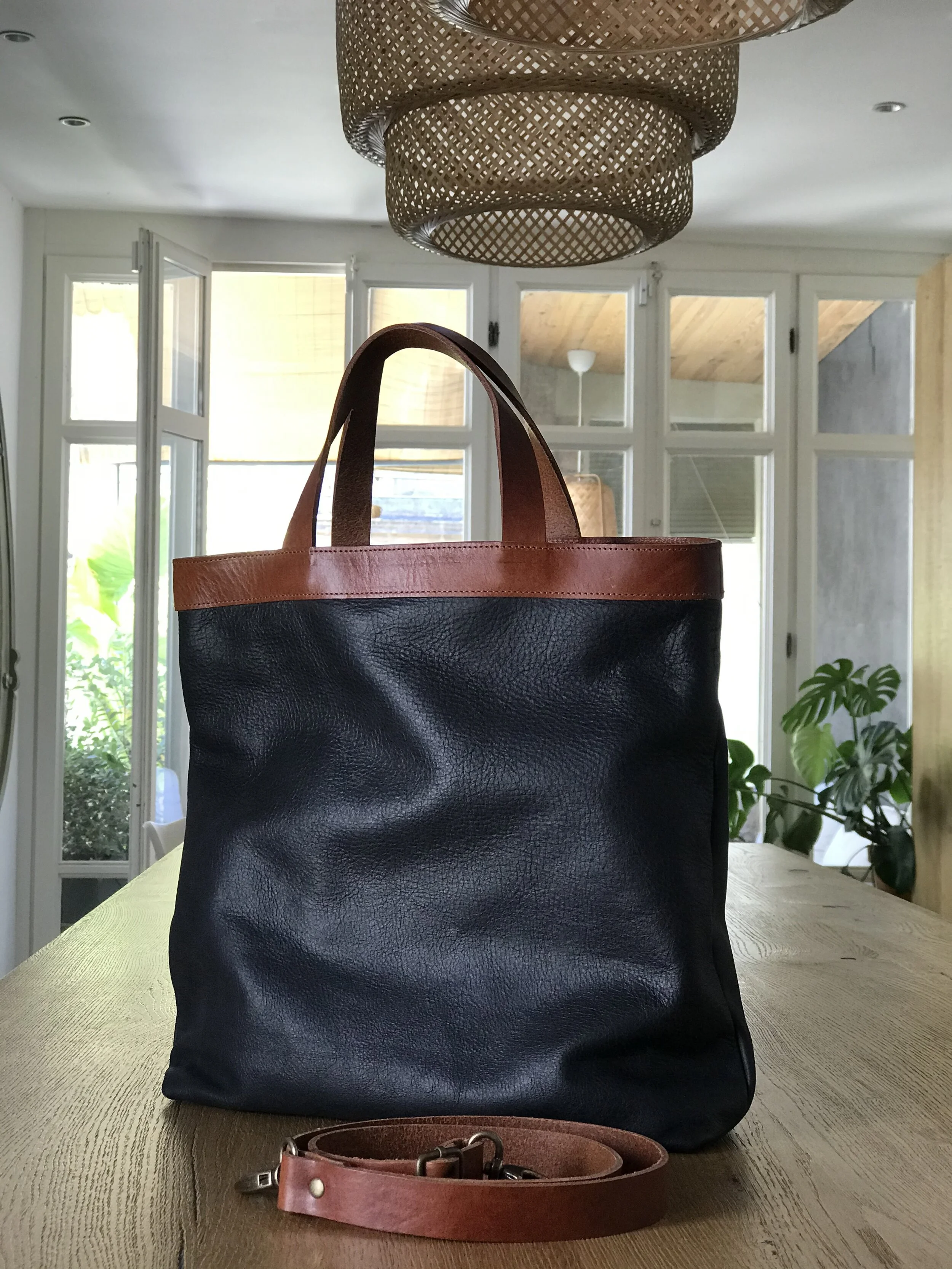 black brown handbag