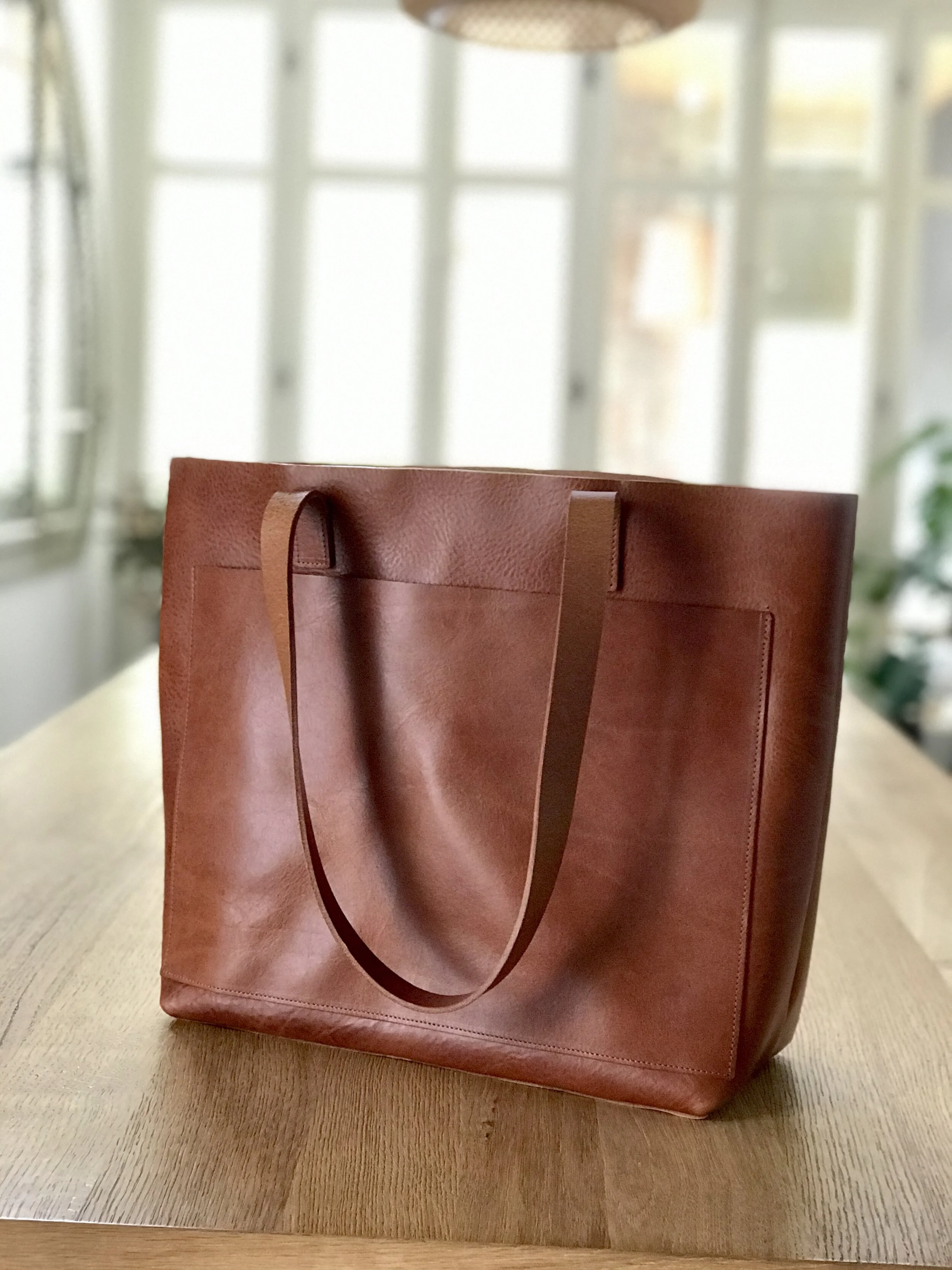 large brown handbag