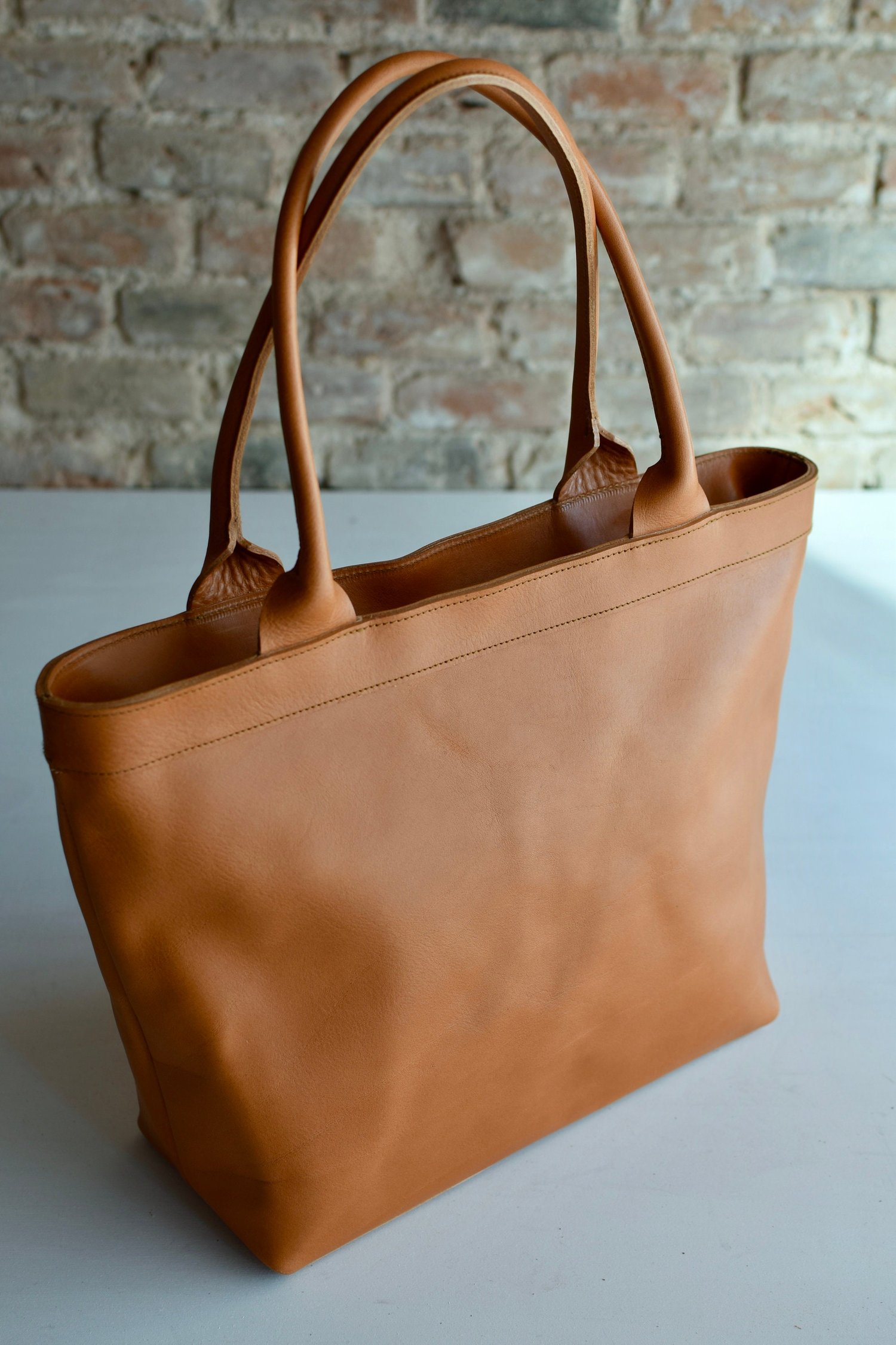 Hermès Vintage Herline MM Tote Bag in Brown Beige Canvas Beige - Bags