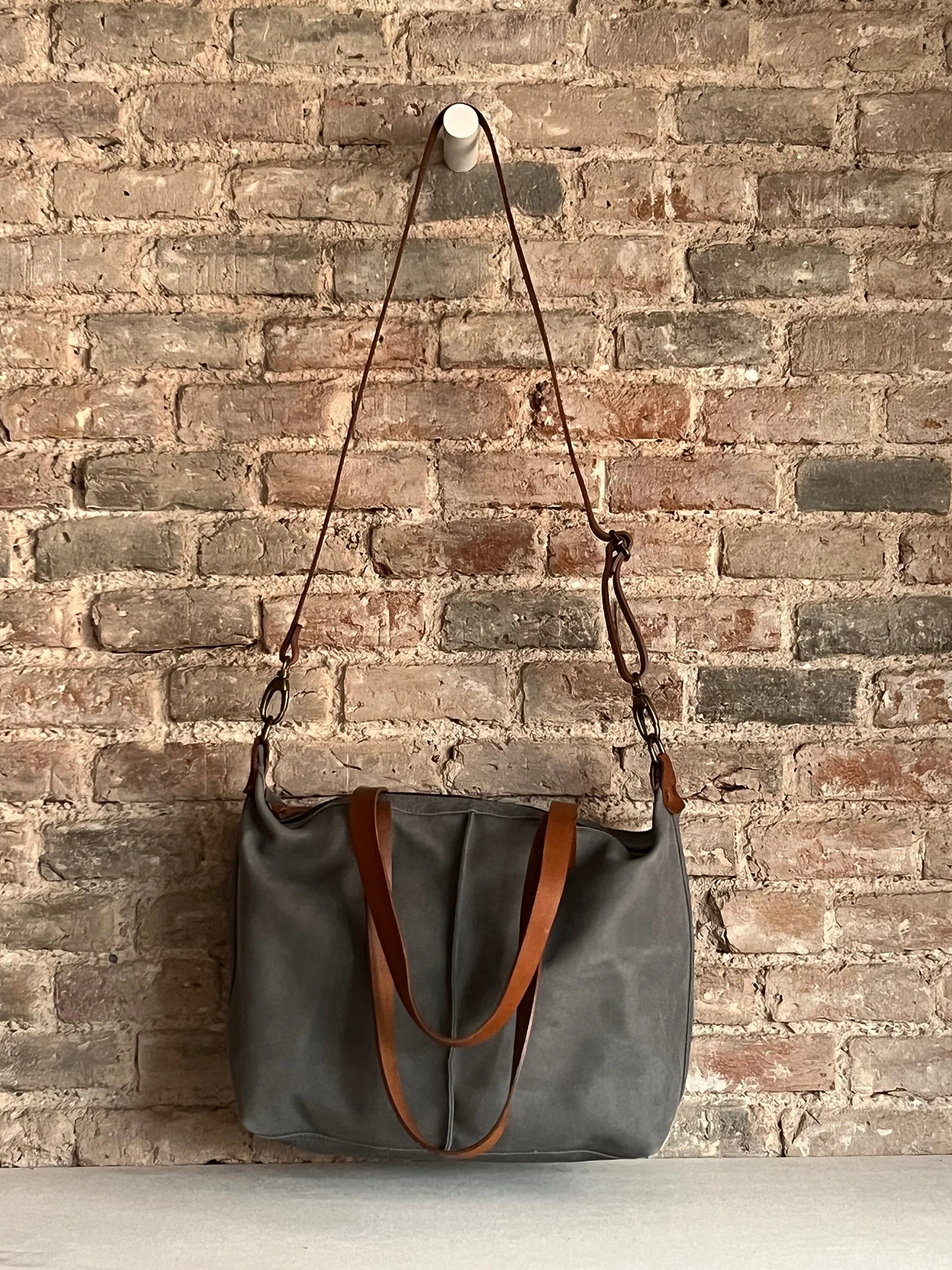 Cross Body Grey Soft Leather Handbags JOHN LEWIS Boxy Leather Grab  Crossbody Bag Endource