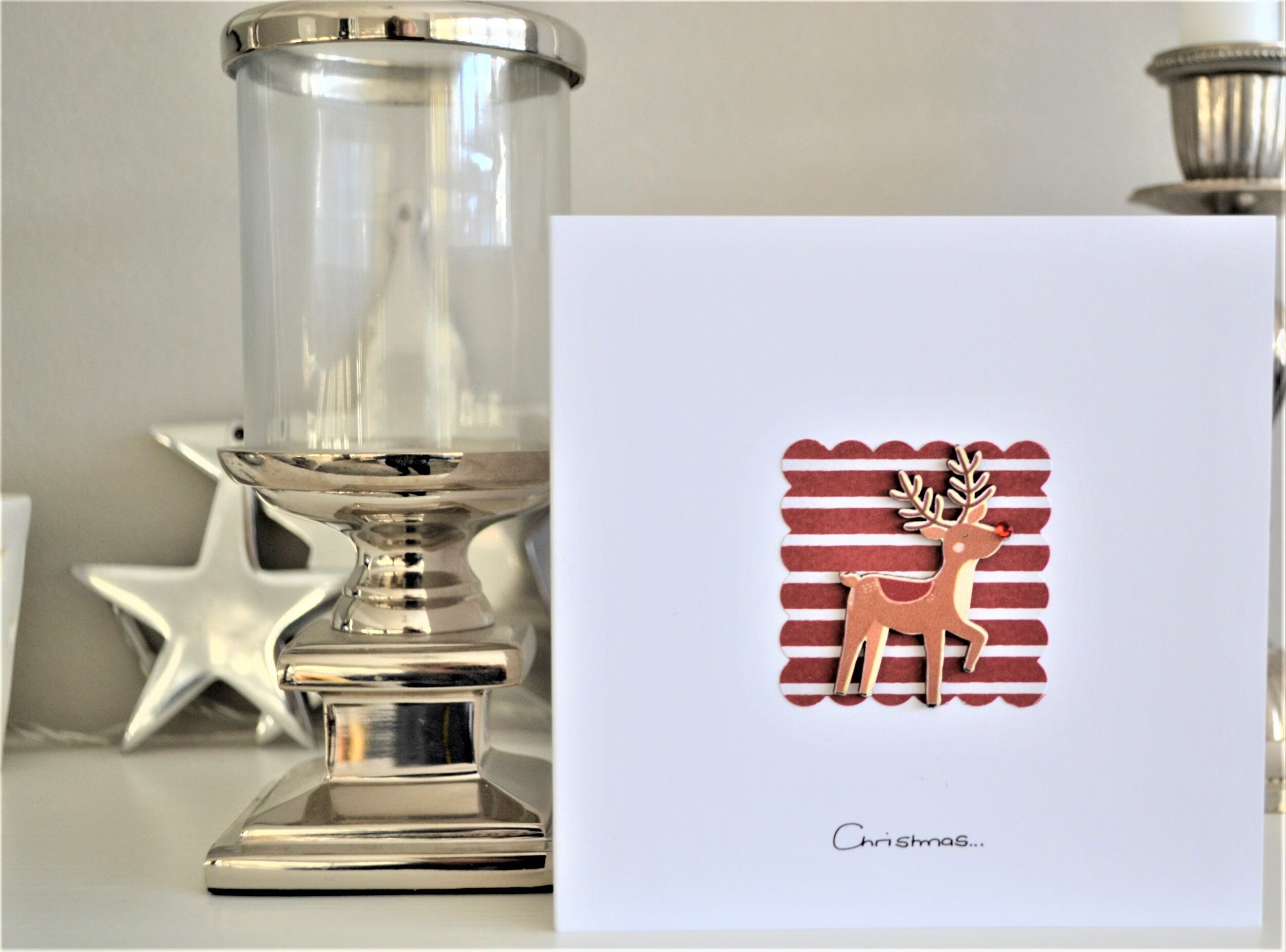 Striped Wooden Reindeer