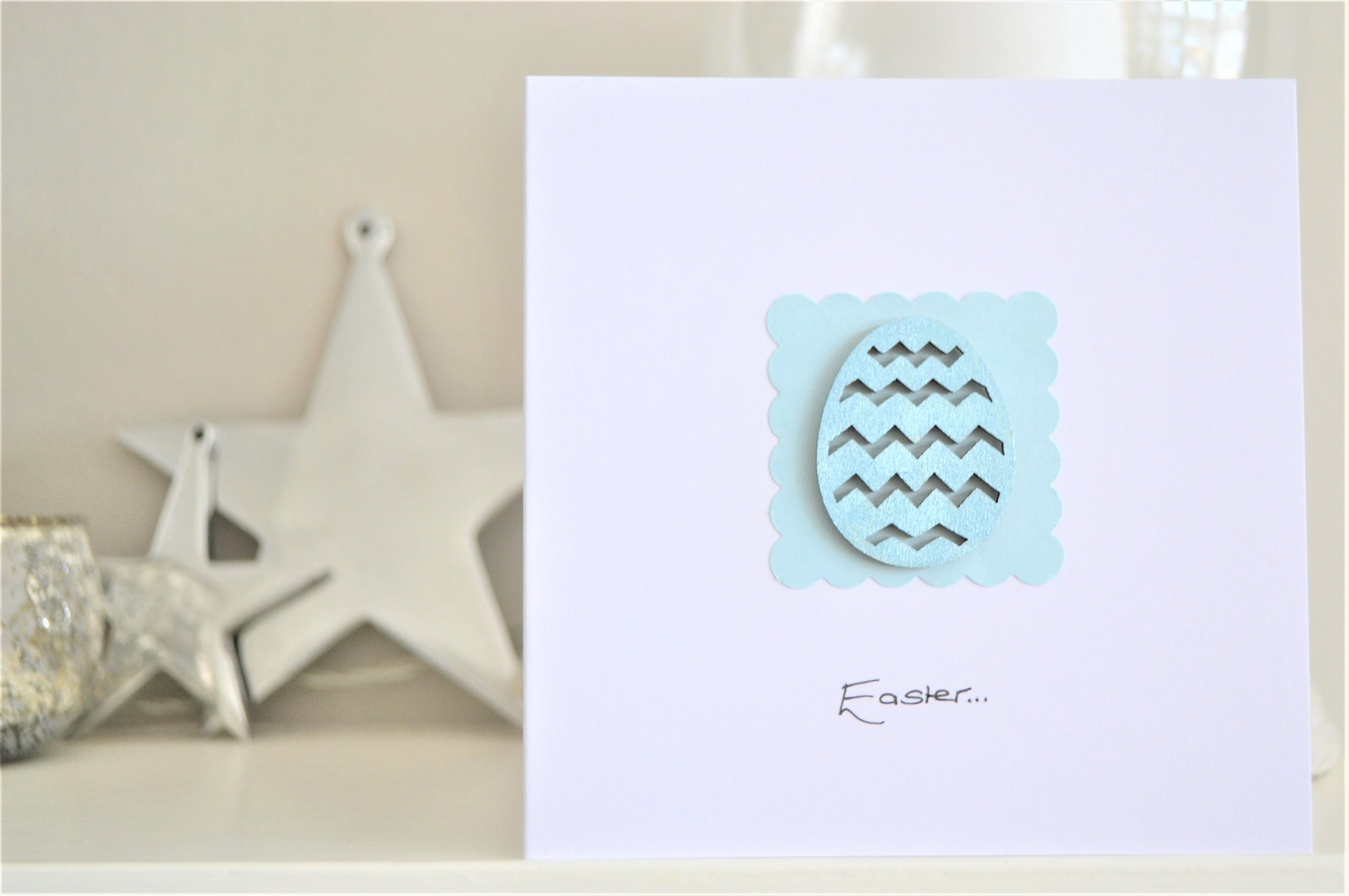 Blue Wooden Card