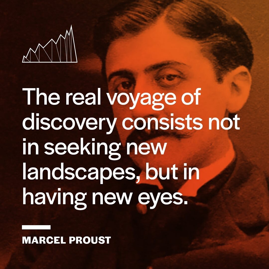 &ldquo;The real voyage of discovery consists not in seeking new landscapes, but in having new eyes.&rdquo;
- Marcel Proust
.
One of our favorite quotes. A reminder that purpose and wonder lives all around&mdash;and within&mdash;us.
.
#transformationt