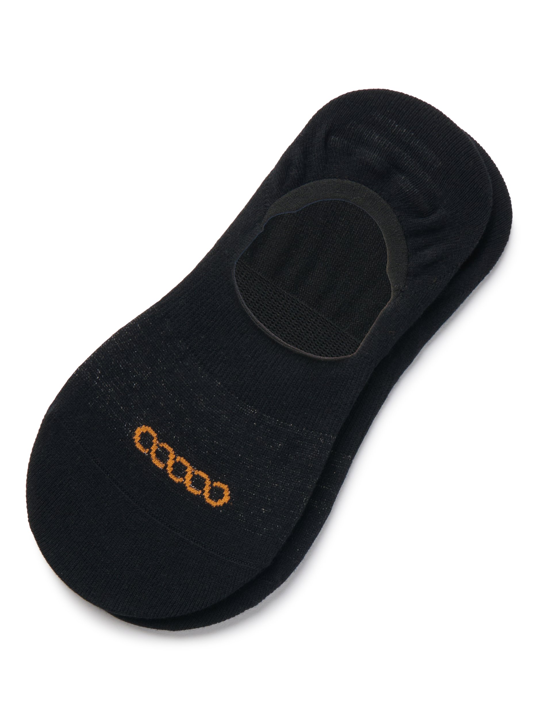 Black no-show performance socks by Agogo Active with low-profile invisible fit and cushioned comfort.