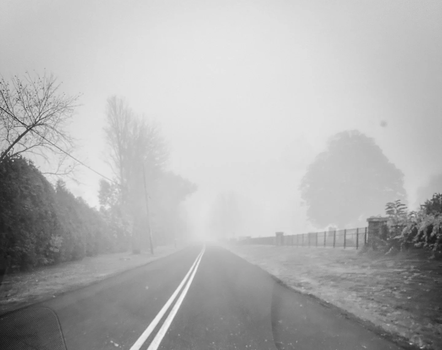 This morning #misty #foggy #mysterious #filmnoir #noir #blackandwhite #blackandwhitephotography #mist #fog
