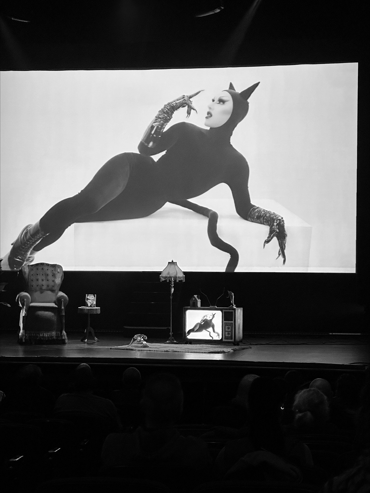 Amazing show! @sashavelour &ldquo;The Big Reveal&rdquo; live show @aomtheatre #drag #performance #dragqueens #liveperformance #sashavelour #blackandwhite #blackandwhitephotography #theater #theatre #dragshow #performanceart #timeless