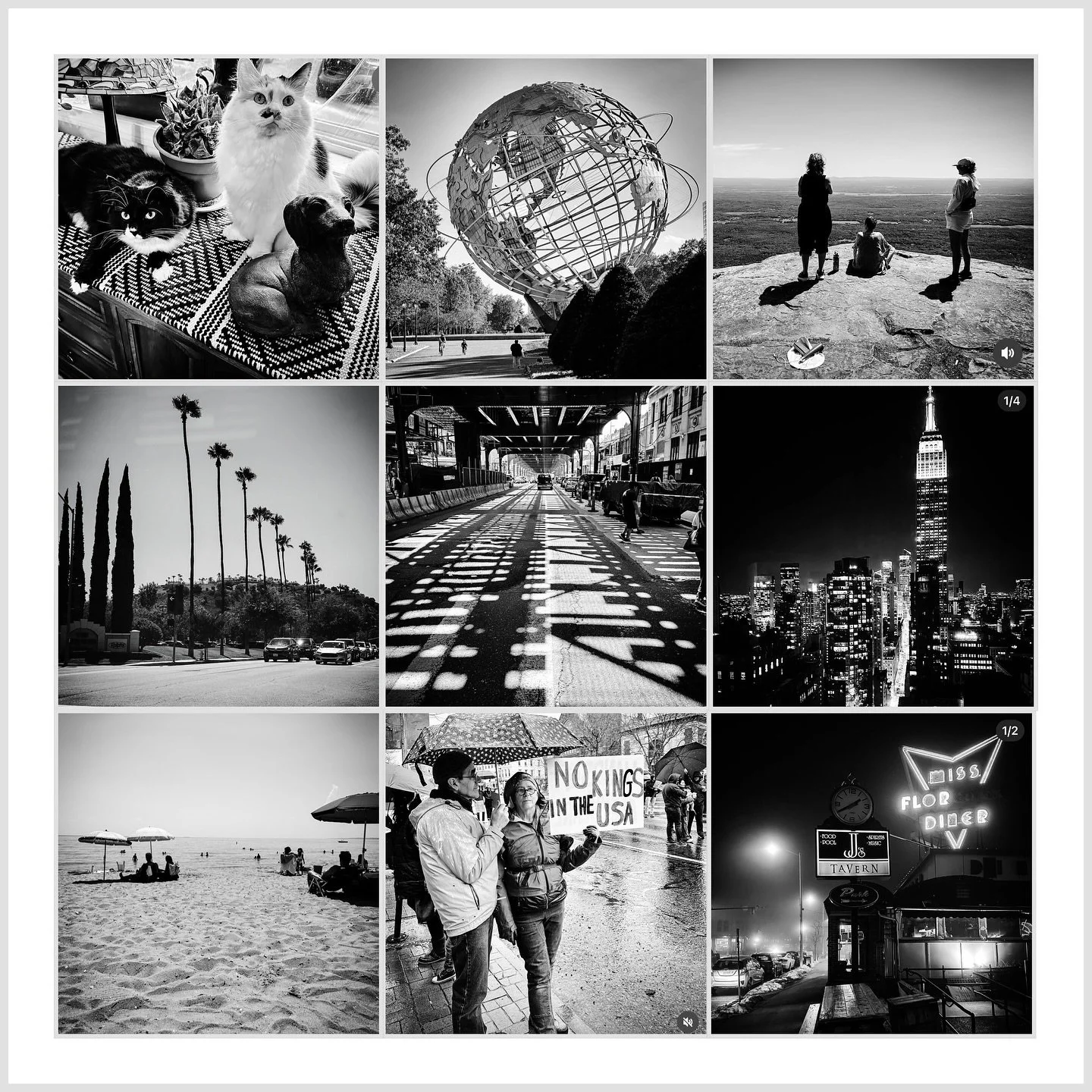 Happy new year 2026! (Part 1) #blackandwhite #blackandwhitephotography #streetphotos #streetphotography #beach #nyc #protests #nokings #diner #retro #vintage #timeless #travel #2025 #2026 #jmerrickmedia