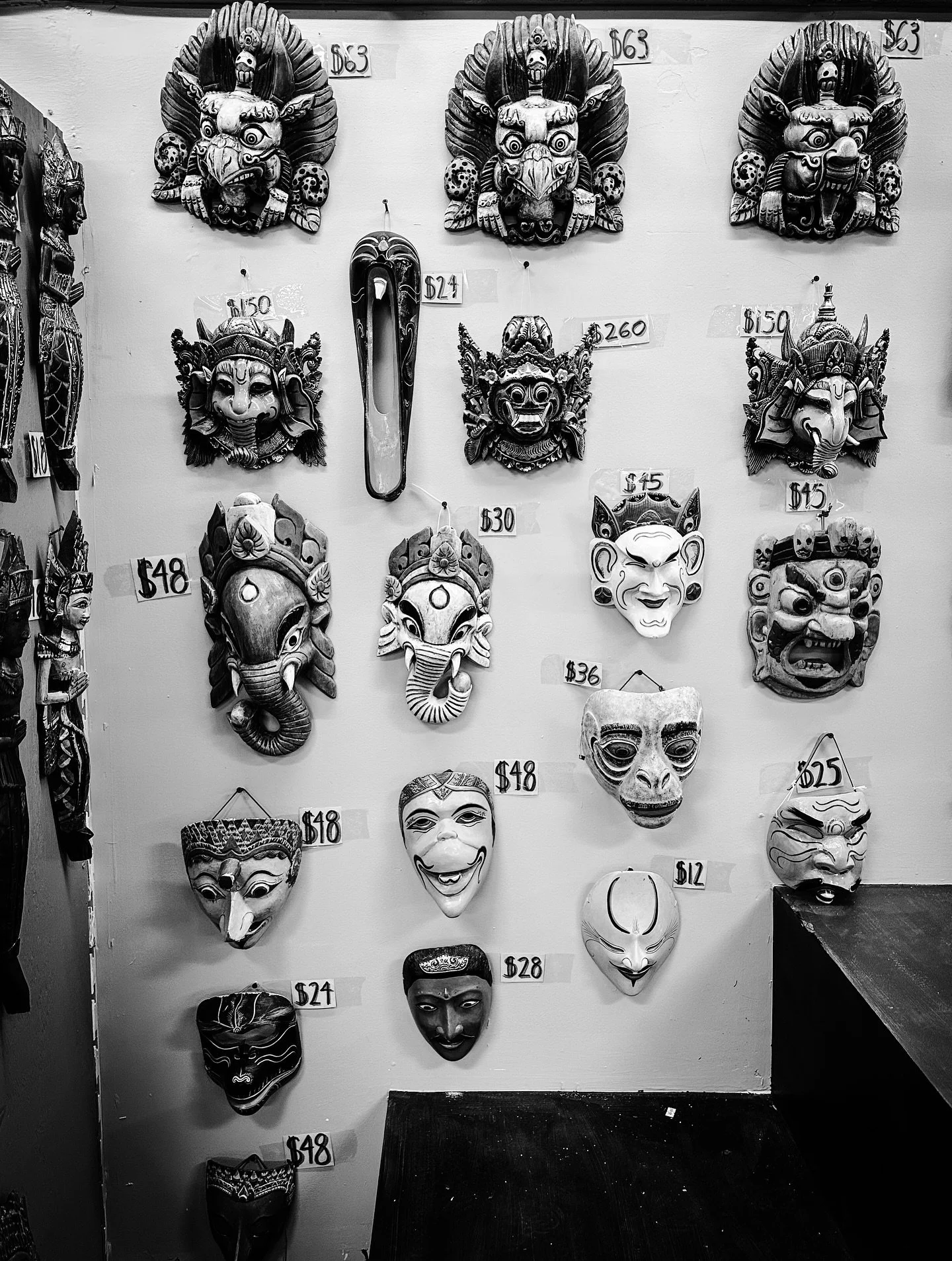 Masks I like #masks #indonesian #blackandwhitephotography #blackandwhite #shoplocal #mask