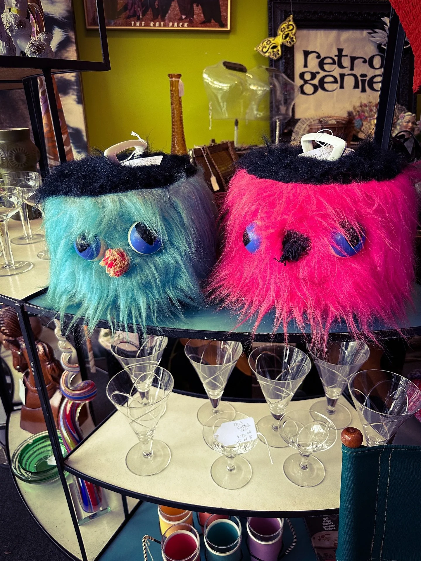 Furry friends @shopretrogenie (holders for 45&rsquo;s/records &amp; sweet dog friend Nico)retro #vintage #dog #dogs #dogfriends #blackandwhitephotography #blackandwhite #colors #colorphotography