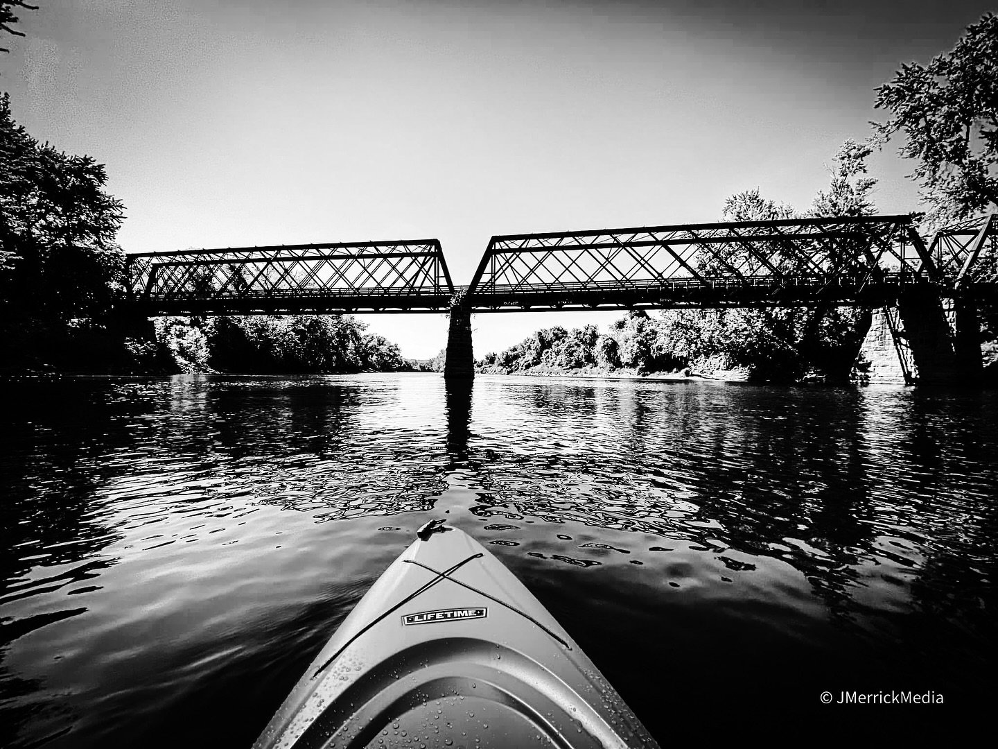 From 2020 #kayak #kayaking #river #summer #landscape #bridge #blackandwhite #blackandwhitephotography #colors #colorphotography #throwback #repost