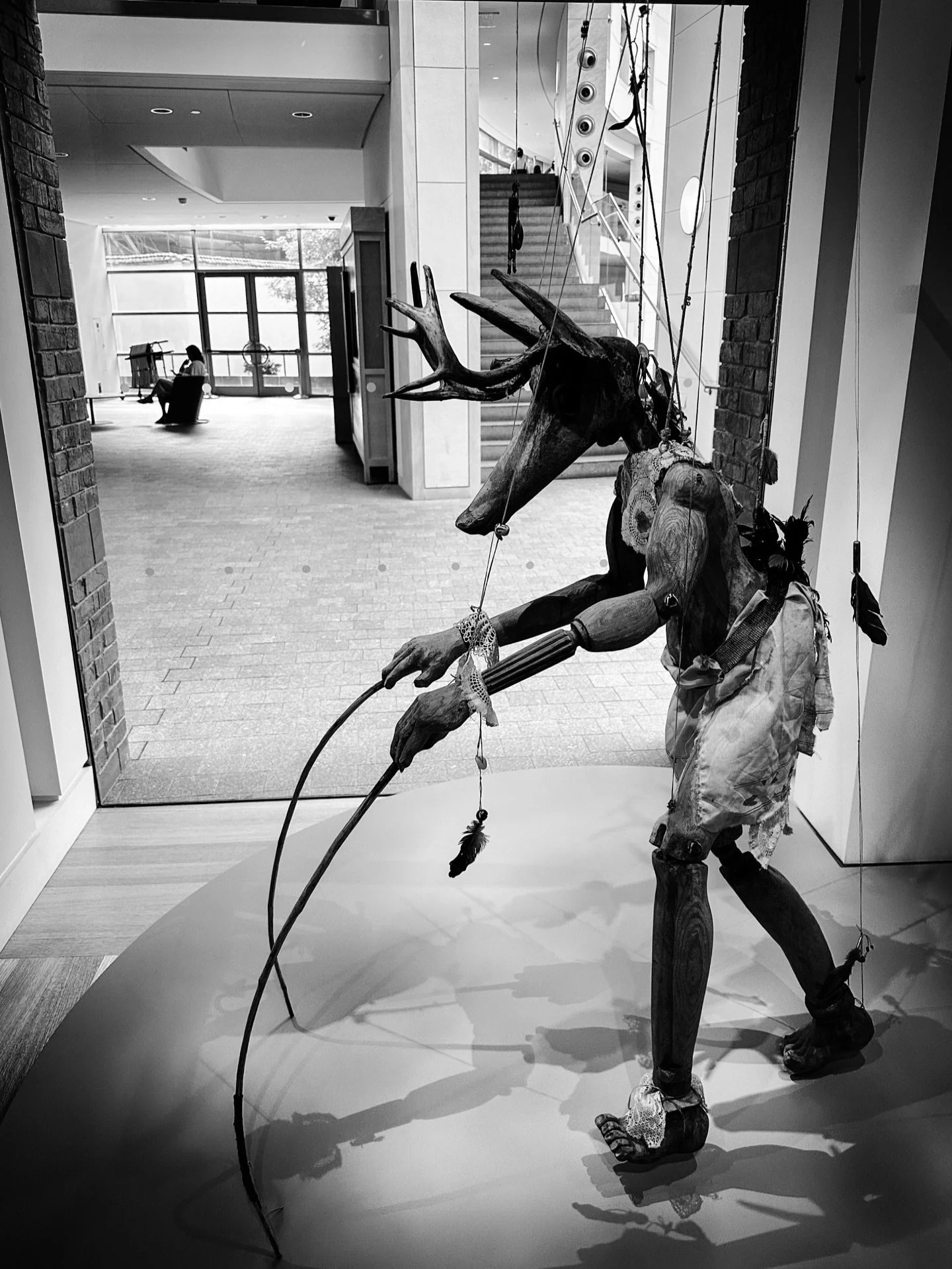 Armond Lara, Din&eacute; (Navajo)/Mexican, Deer Dancer, 2008-9 @peabodyessex #art #artmuseum #sculpture #blackandwhitephotography #blackandwhite #museum