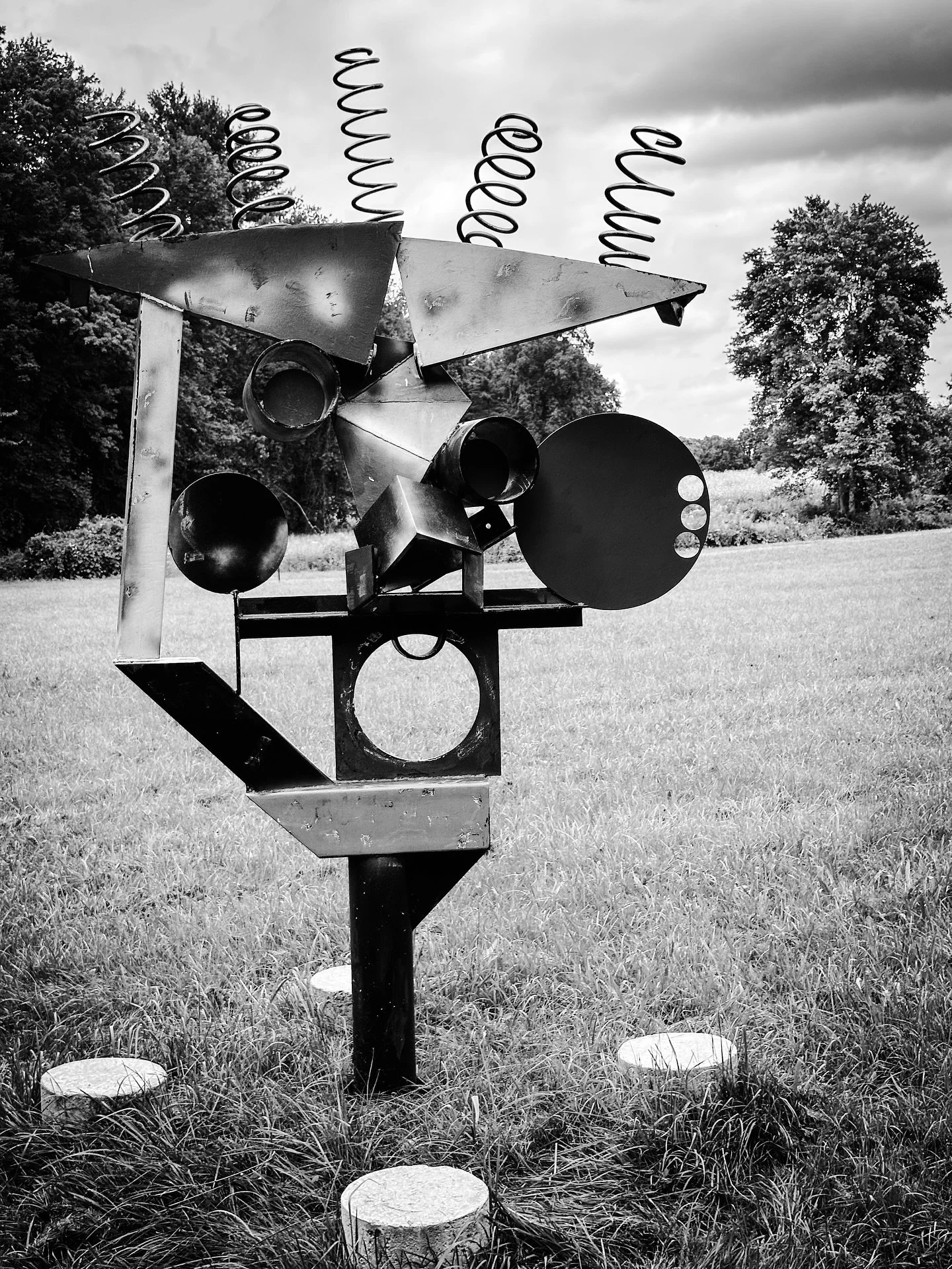 More #artintheorchard @parkhillorchard (sorry- didn&rsquo;t catch artist name on this one- please add in comments if you know) #art #sculpture #sculptures #blackandwhite #blackandwhitephotography #colors #colorphotography