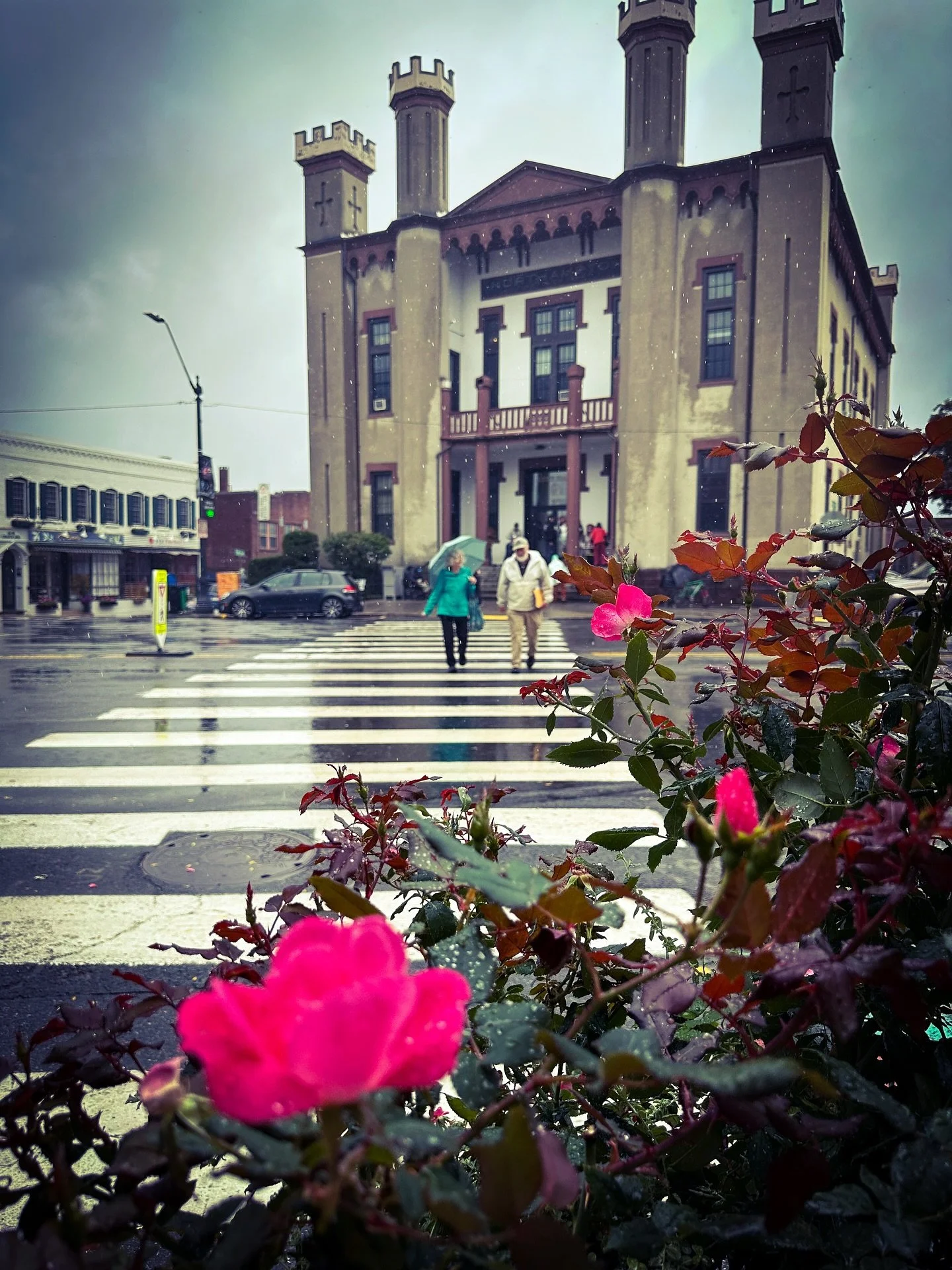 Town Colors #colors #fall #autumn #colorphotography #streetphotos #streetphotography #architecture #flowers #cloudy