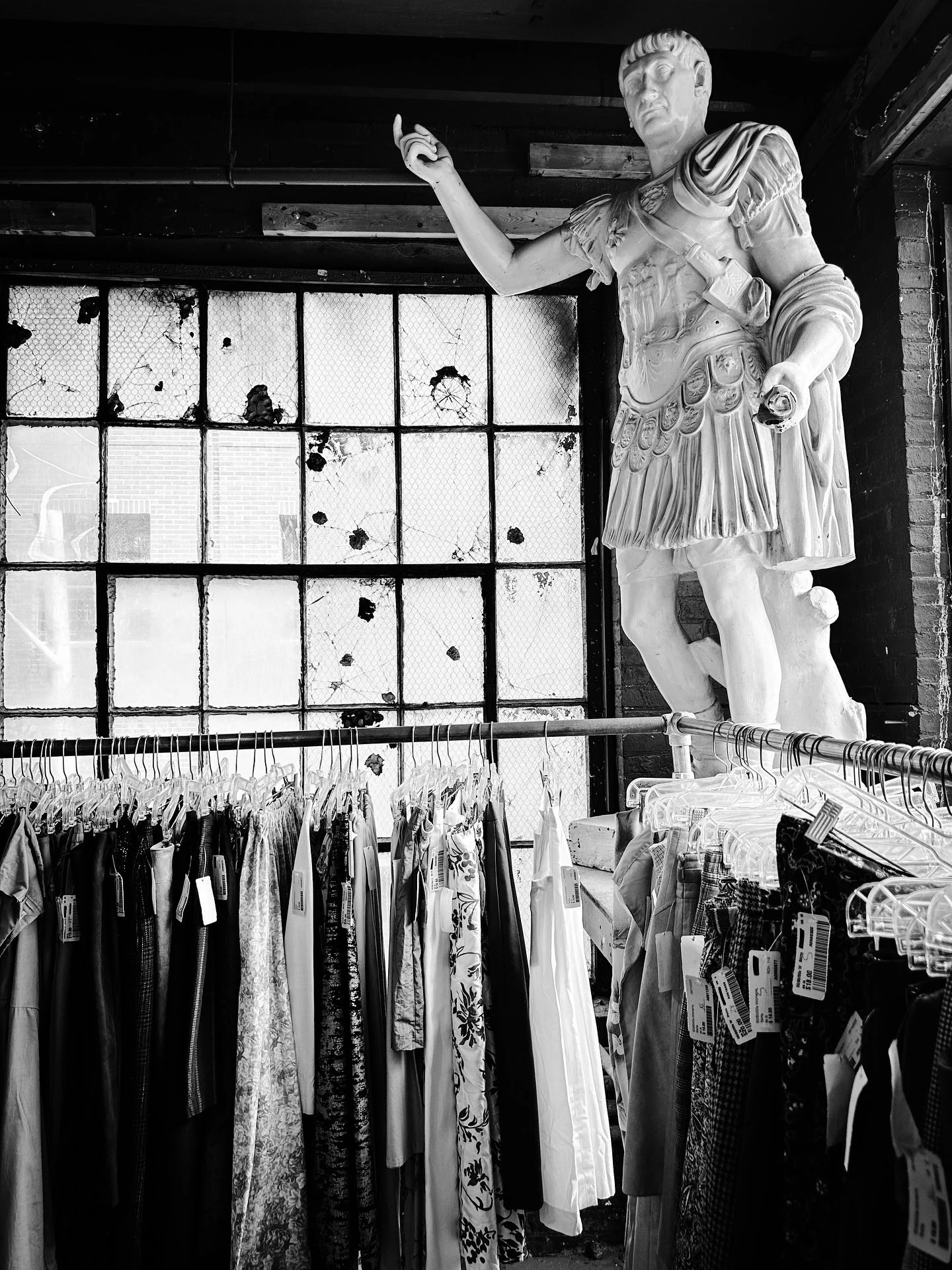 @garmentdistrict (40 years! 1986-2026) #blackandwhite #blackandwhitephotography #retro #vintage #boston #clothes #clothing #architecture #cambridgema
