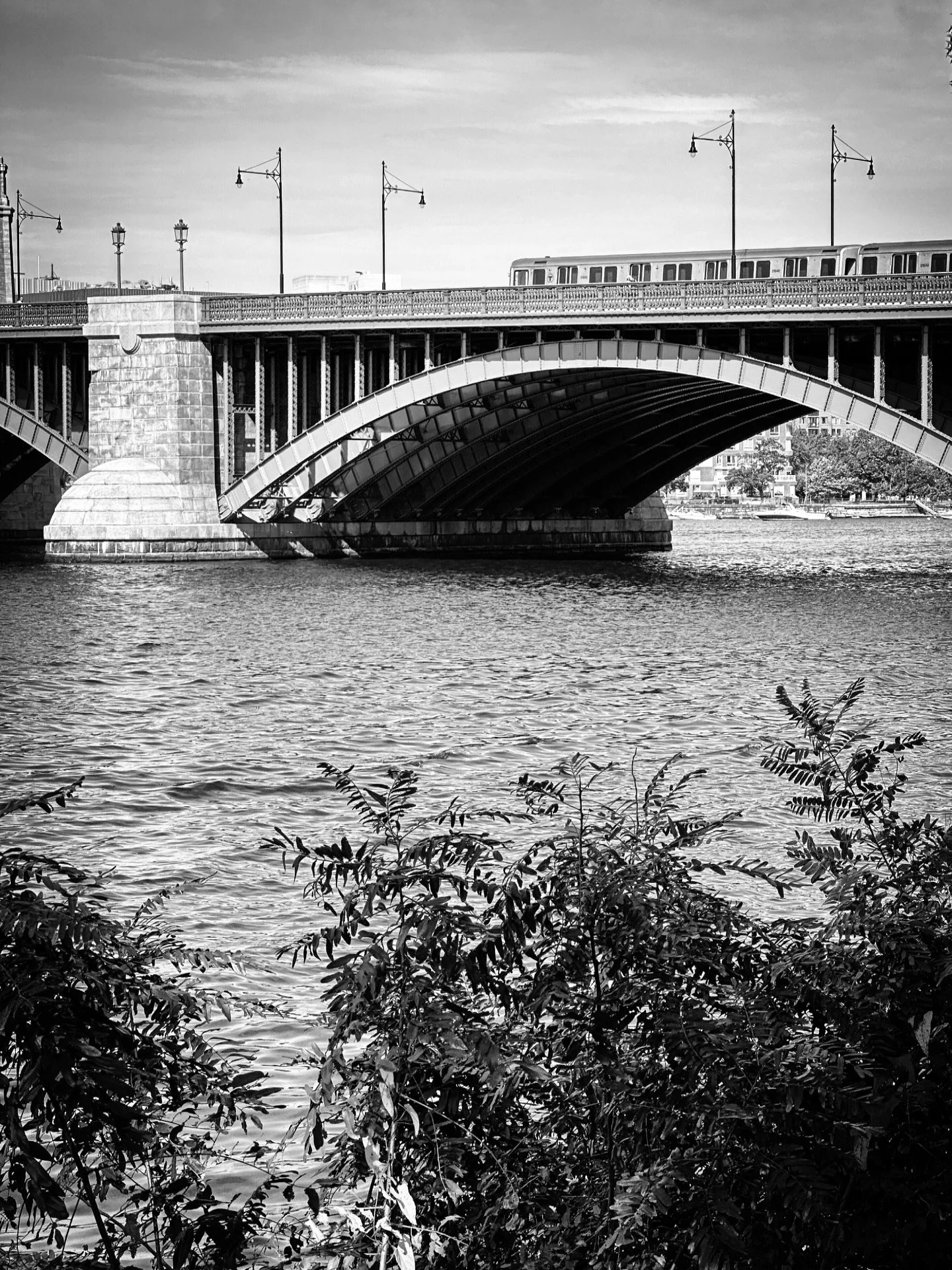 Train going by #streetphotos #streetphotography #blackandwhite #blackandwhitephotography #architecture #boston