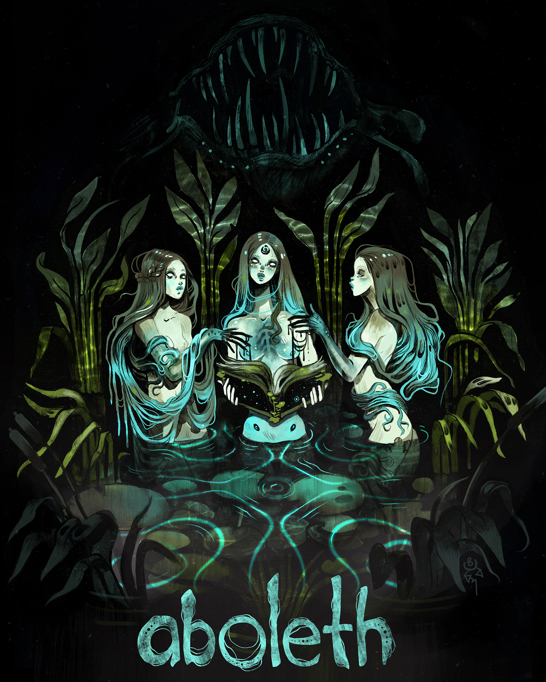 Triad | Used for gig poster for Aboleth | Ink and Digital | 2018