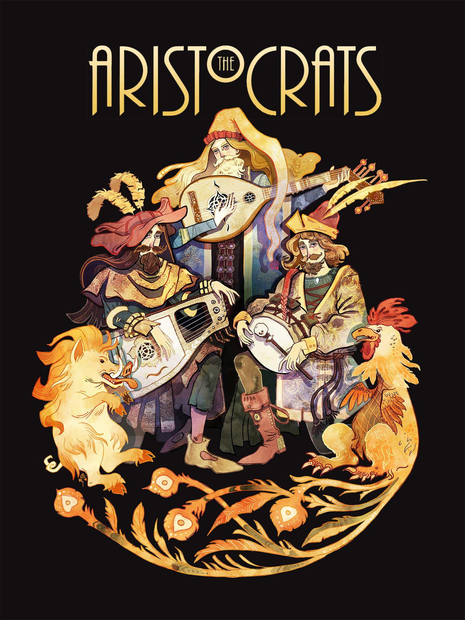 Aristocrats 2019 tour shirt design (with sketches and 2018 shirt design)