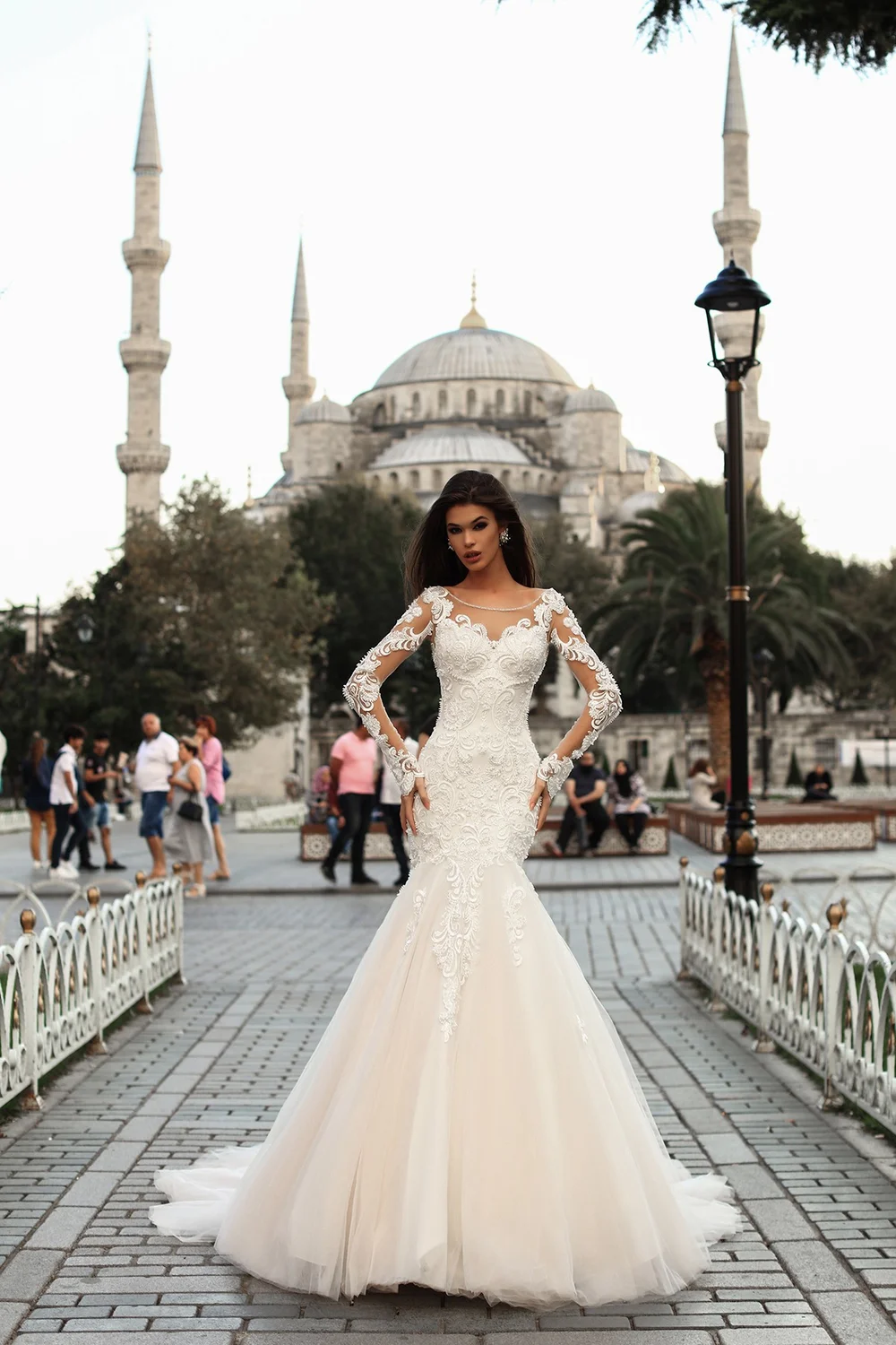 green emerald velvet dress FLORANA – A & M Enterprises Bridal main image 1