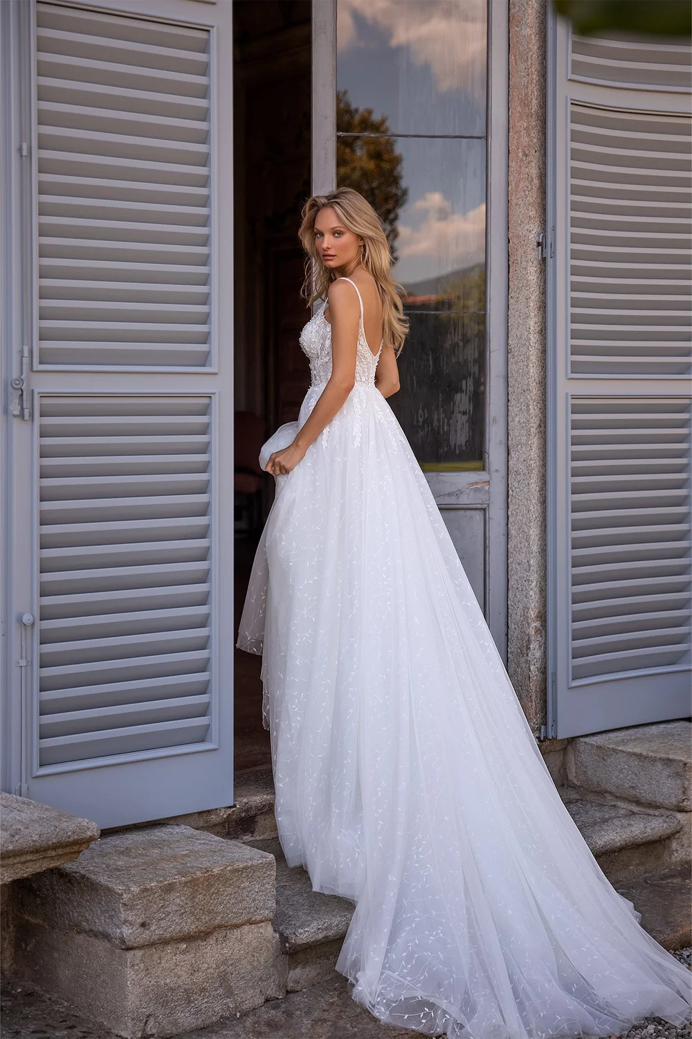 blue sapphire wedding dress Vintage Sapphire Blue Bandeau Mermaid Wedding Dress with Lace on the O –  PreppyDress
