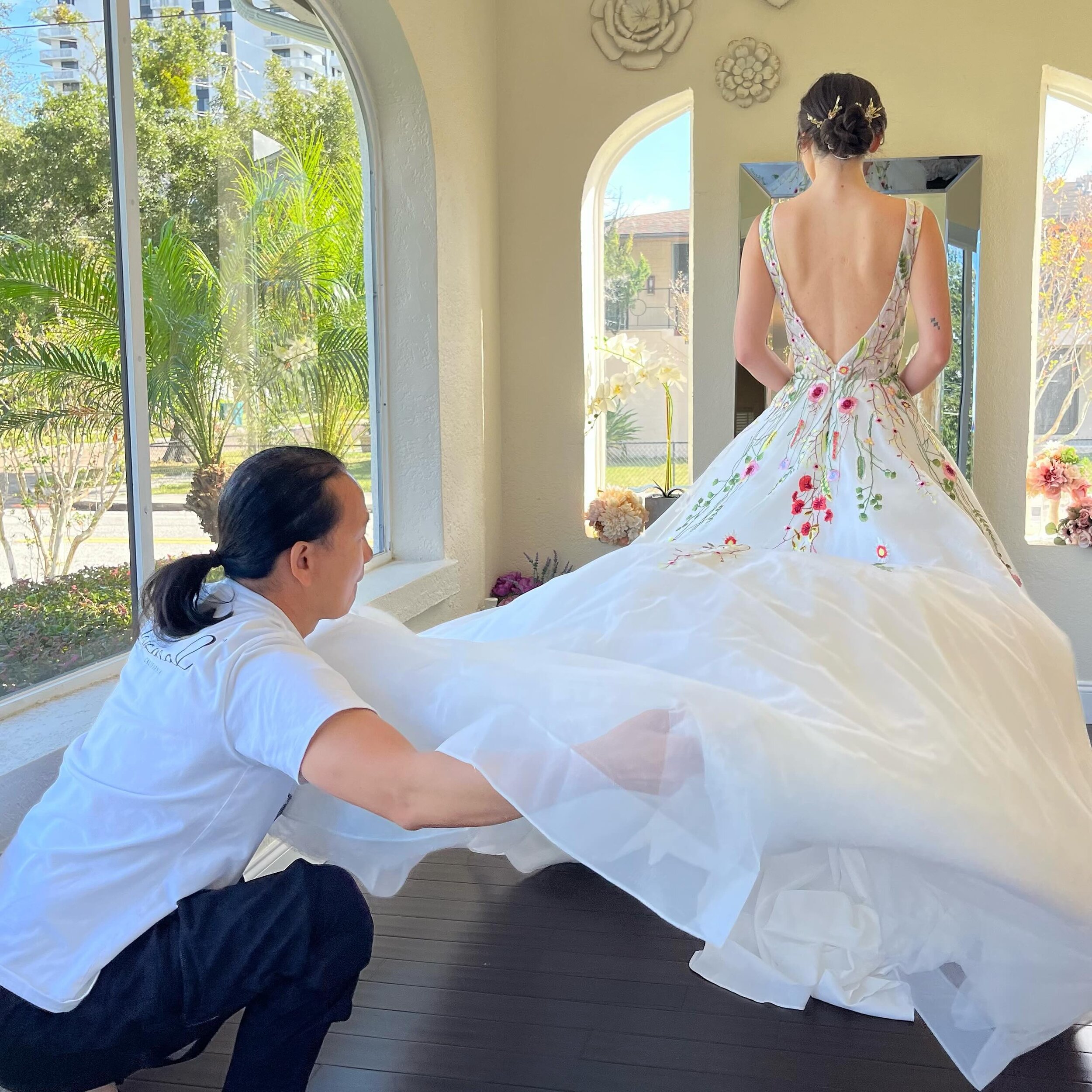 Our designer Sonthai Gi is visiting the Orlando studio this week! He will be in town 3/31 &amp; 4/1. Book your appointment to meet with him and start designing the custom gown of your dreams ✨🤍

#bgsbride #weddingdress #orlandobridal #orlandobridals