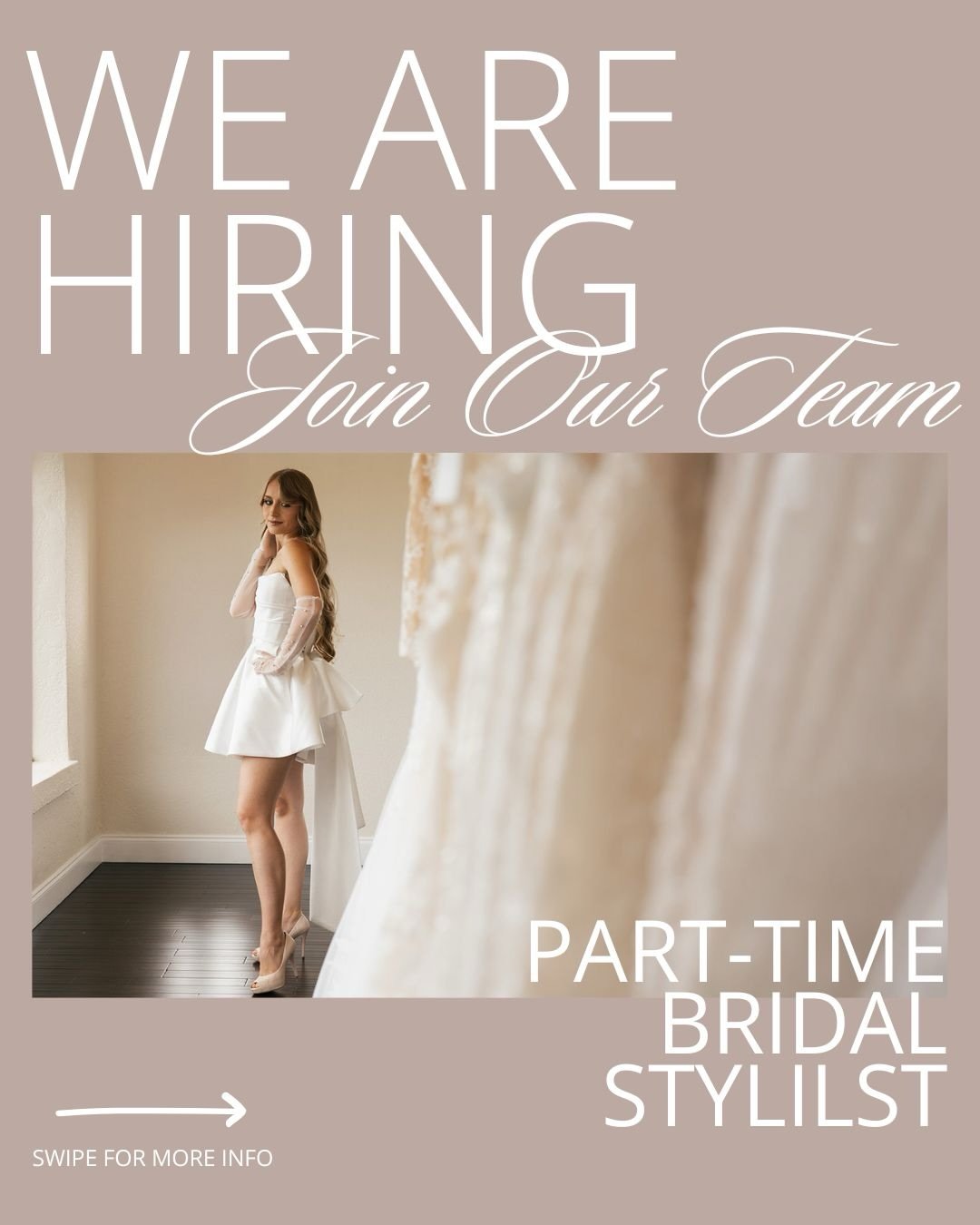 If you love styling brides, working with wedding dresses, and creating an elevated bridal boutique experience, we&rsquo;d love to meet you.

📩 Apply via email 
bridalgownstudioorlando@gmail.com
 Tag someone who should see this.

bridal stylist, brid