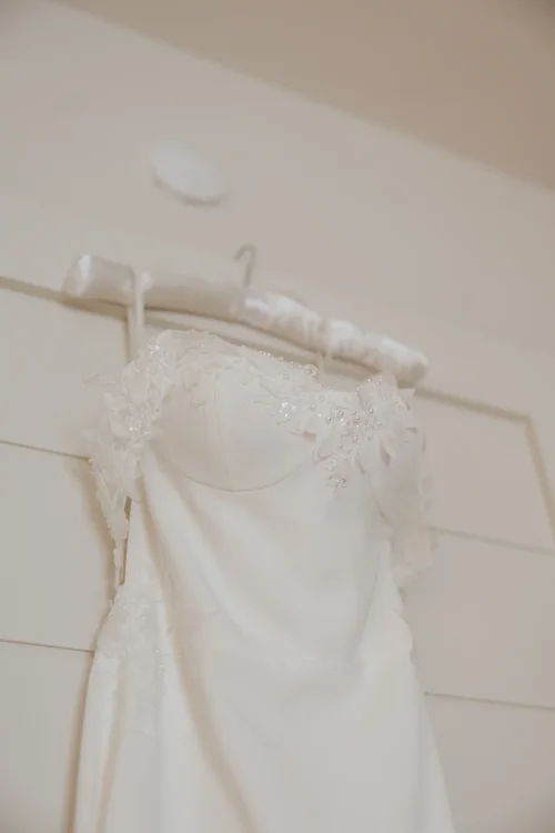 Megan wearing her Bridal Gown Studio wedding dress
