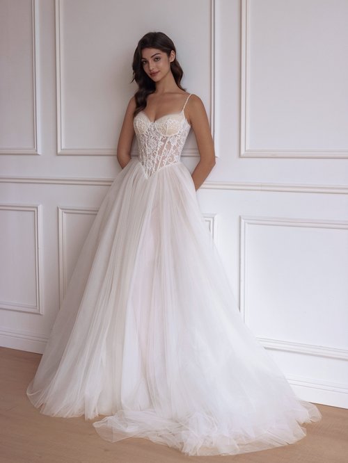 ballgown wedding dresses Ball Gown Sweetheart Satin Long Bridal Dresses AB24110817 main image 0