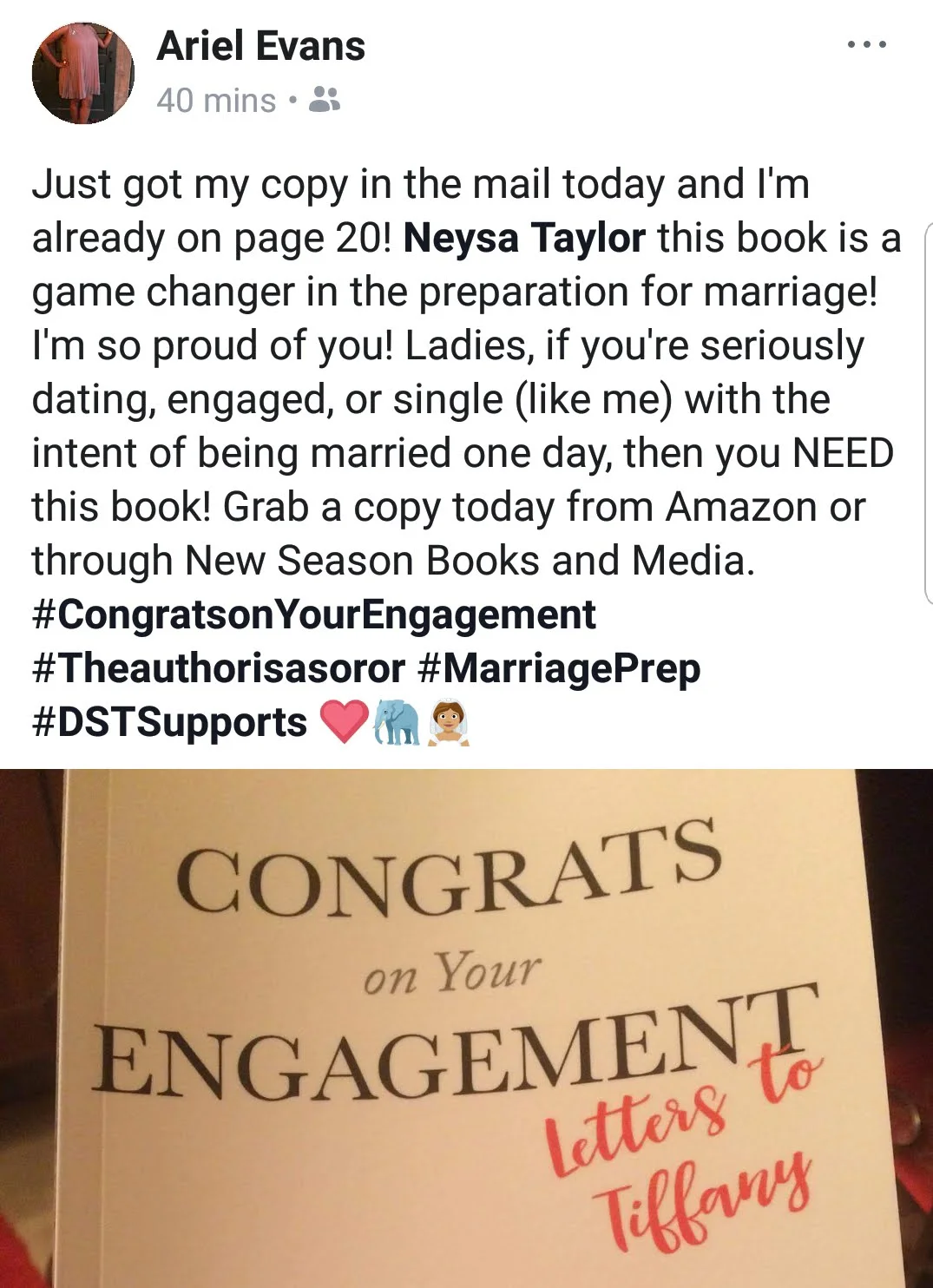 Readers share their thoughts on Congrats on Your Engagement: Letters to Tiffany.