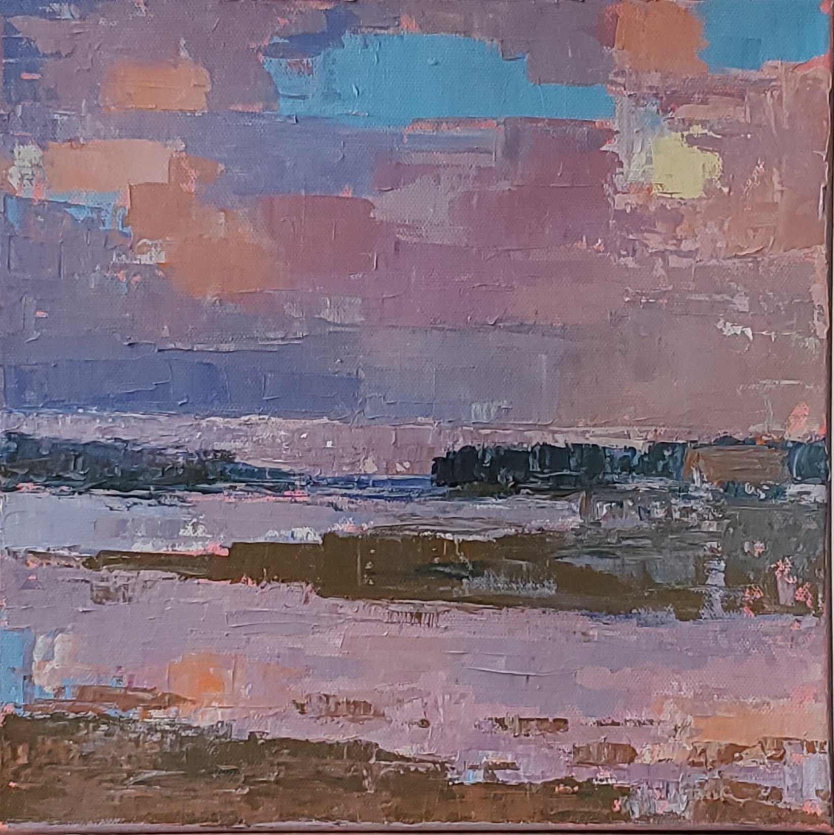 View from Ann's Point, 12"x12", Acrylic