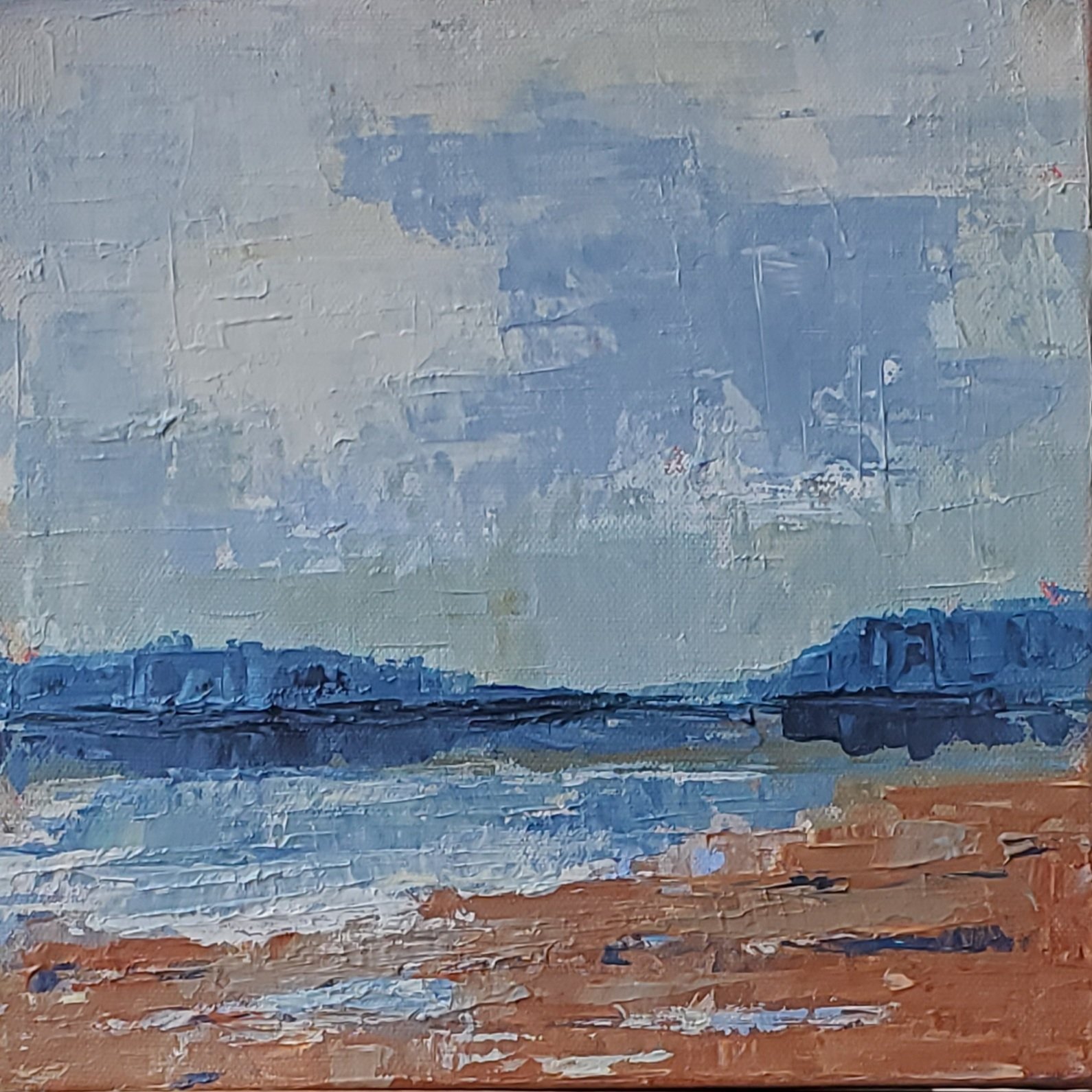 Looking Towards Blue Hill Bay, 12"x12", Acrylic