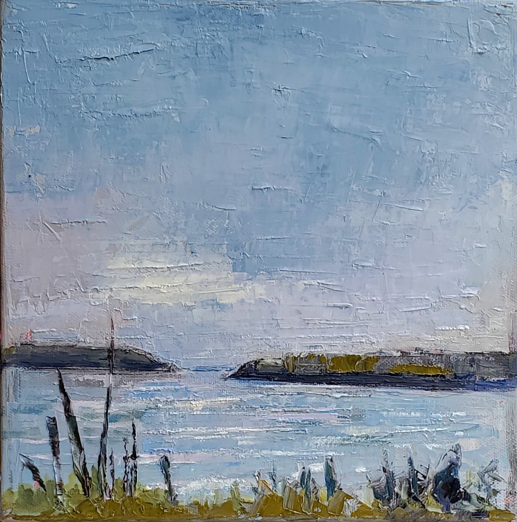 High Tide, 10"x10". Oil