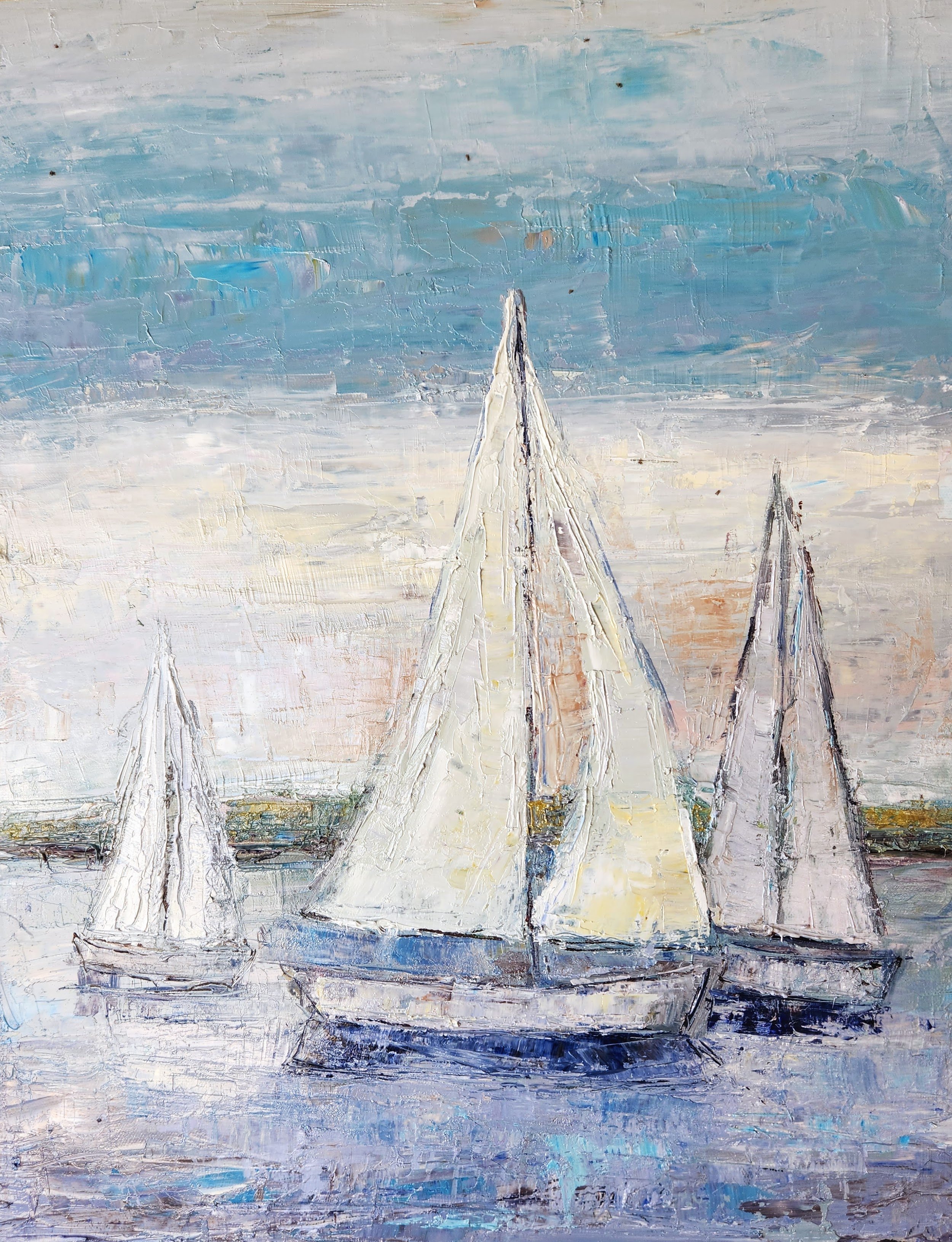 Day Sailing, 24x18 Oil