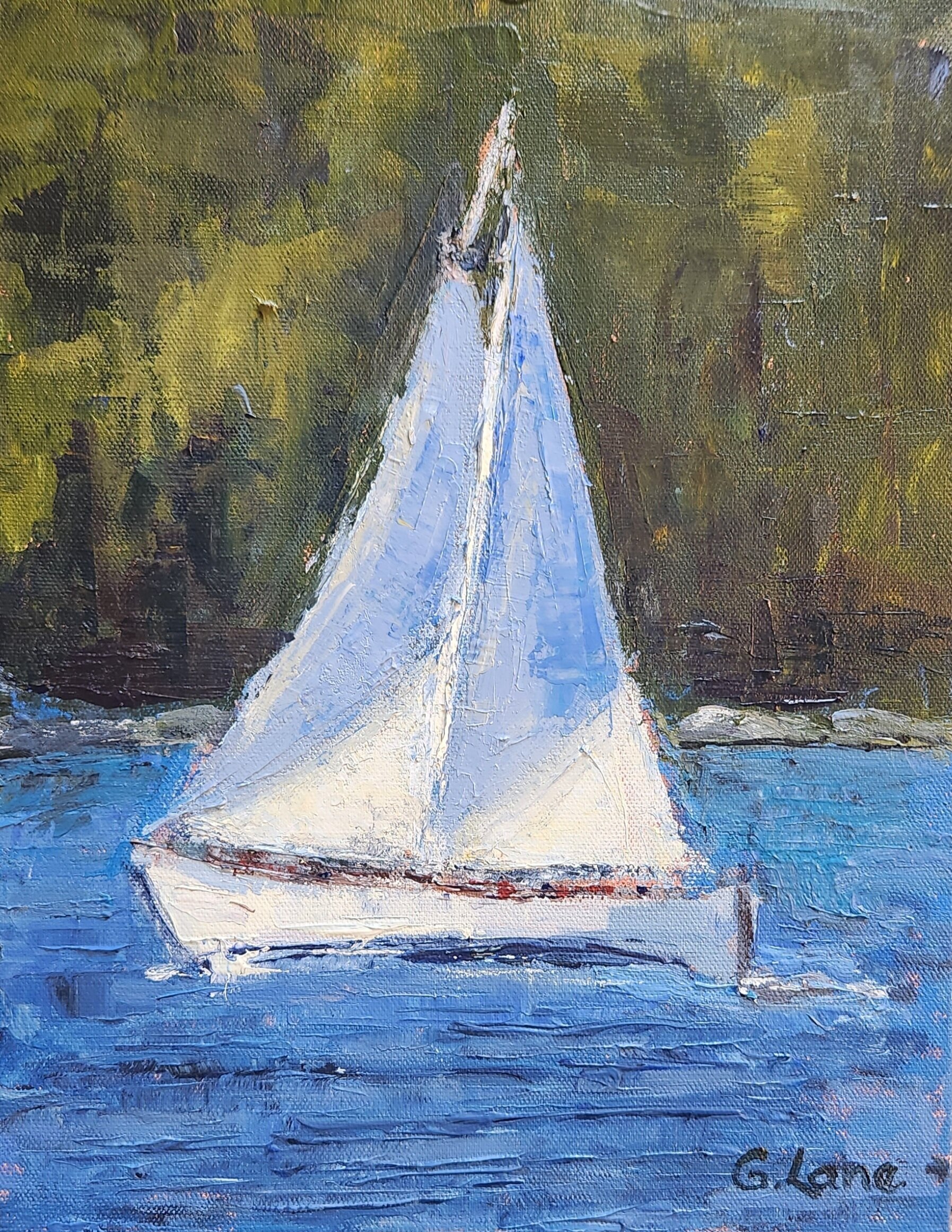 Sailing 12"x16" Acrylic