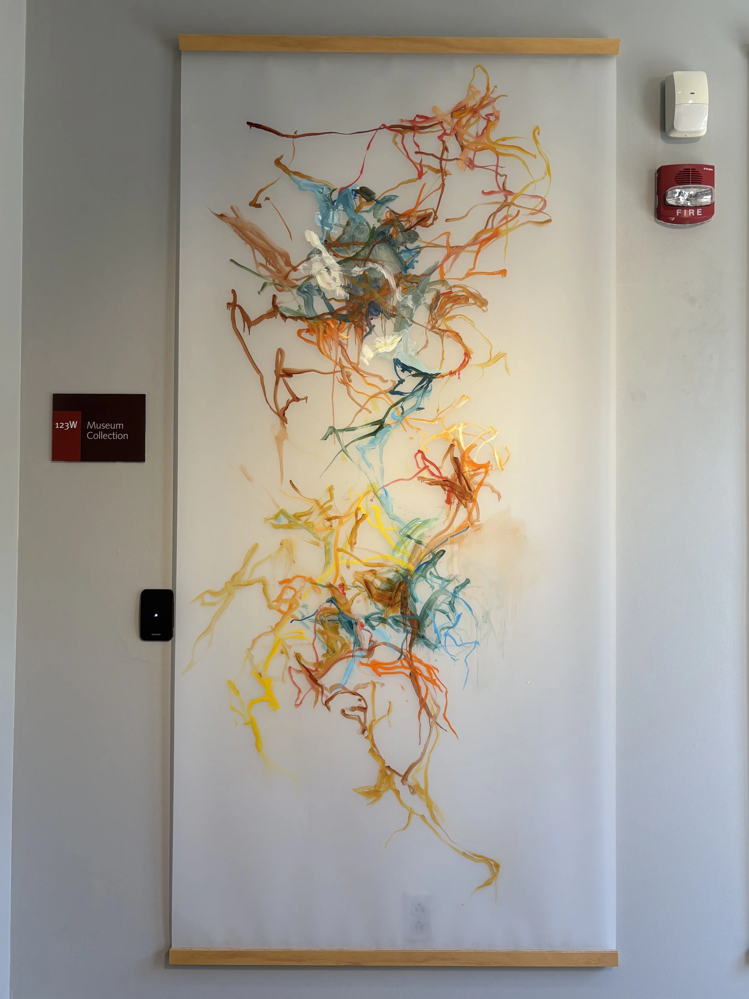 Golden Echo, 84 x 40", oil/mylar