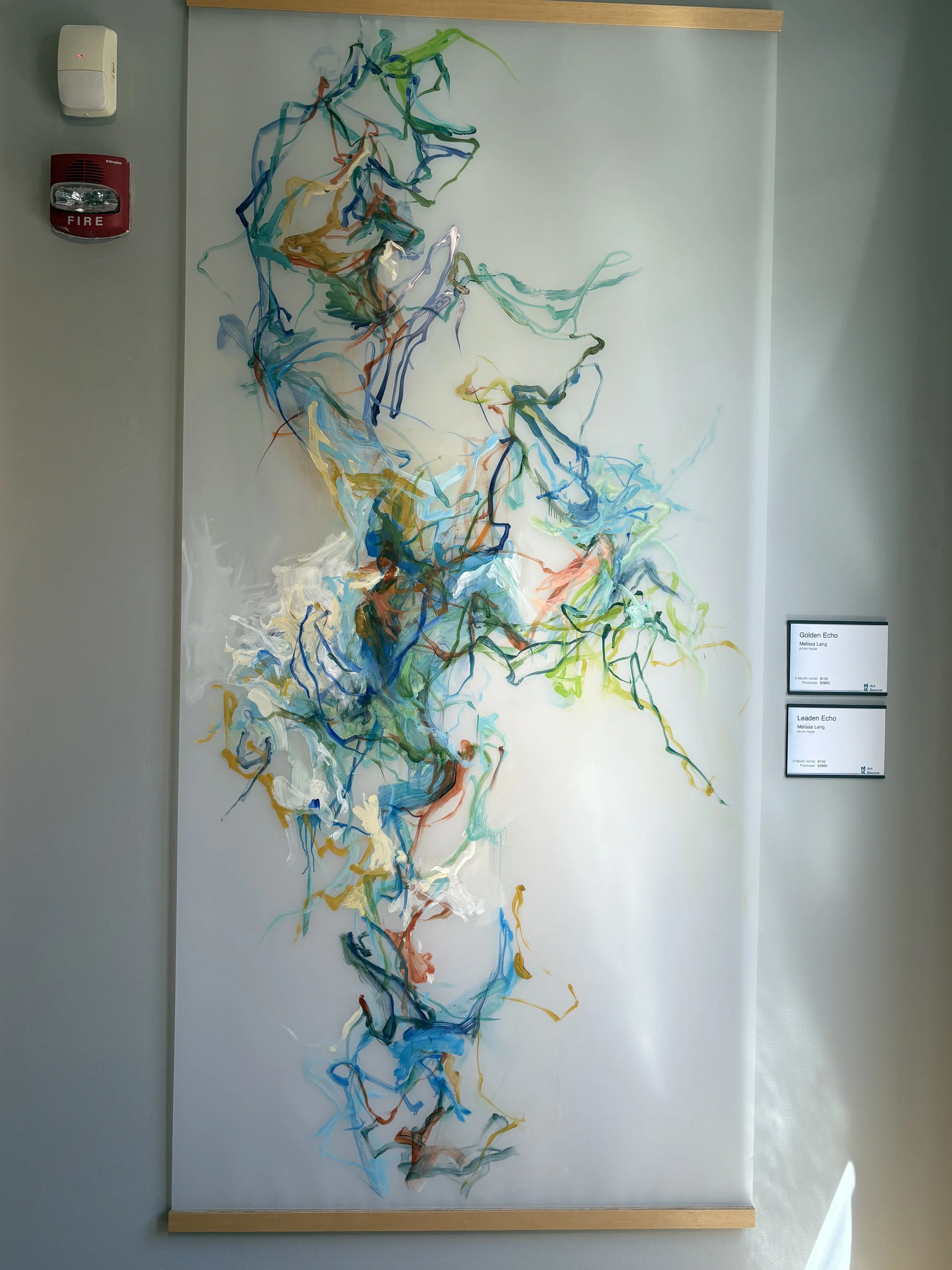 Leaden Echo, 84 x 40", oil/mylar