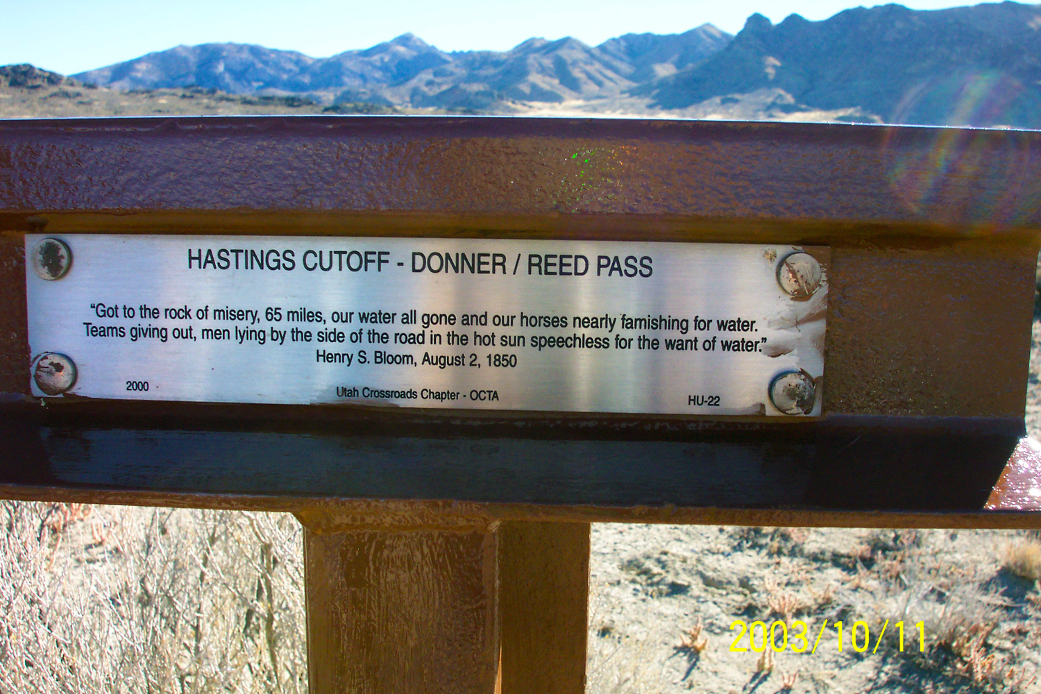 Hastings Cutoff - Donner/Reed Pass