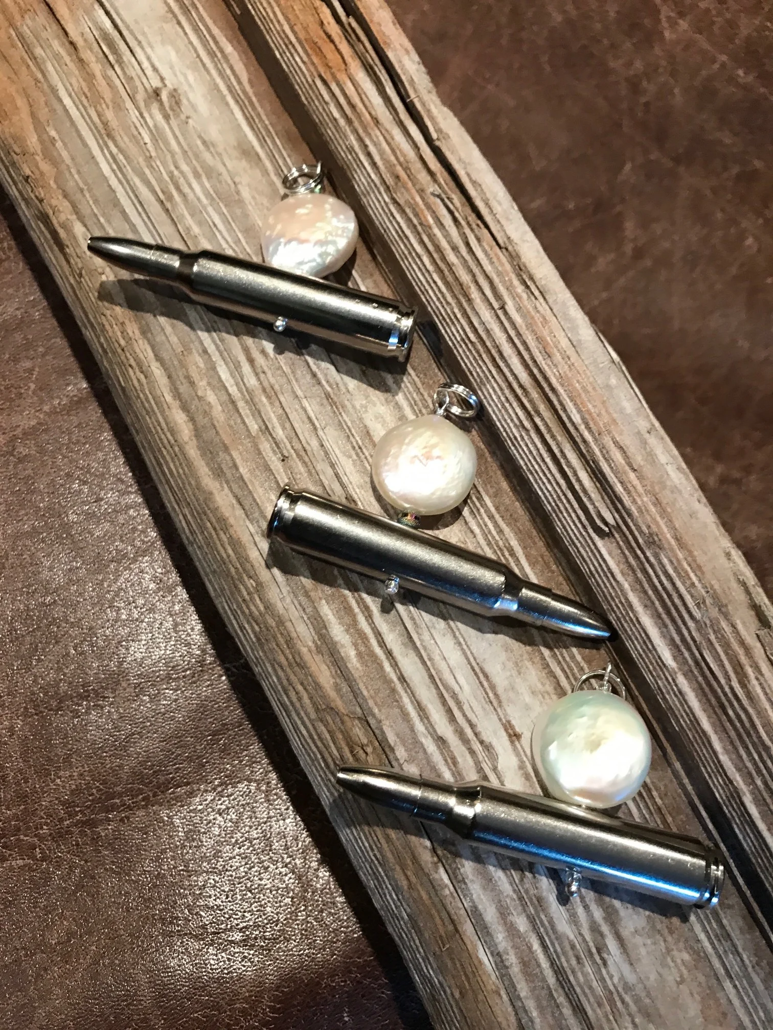 Unique silver .223 bullet pendant