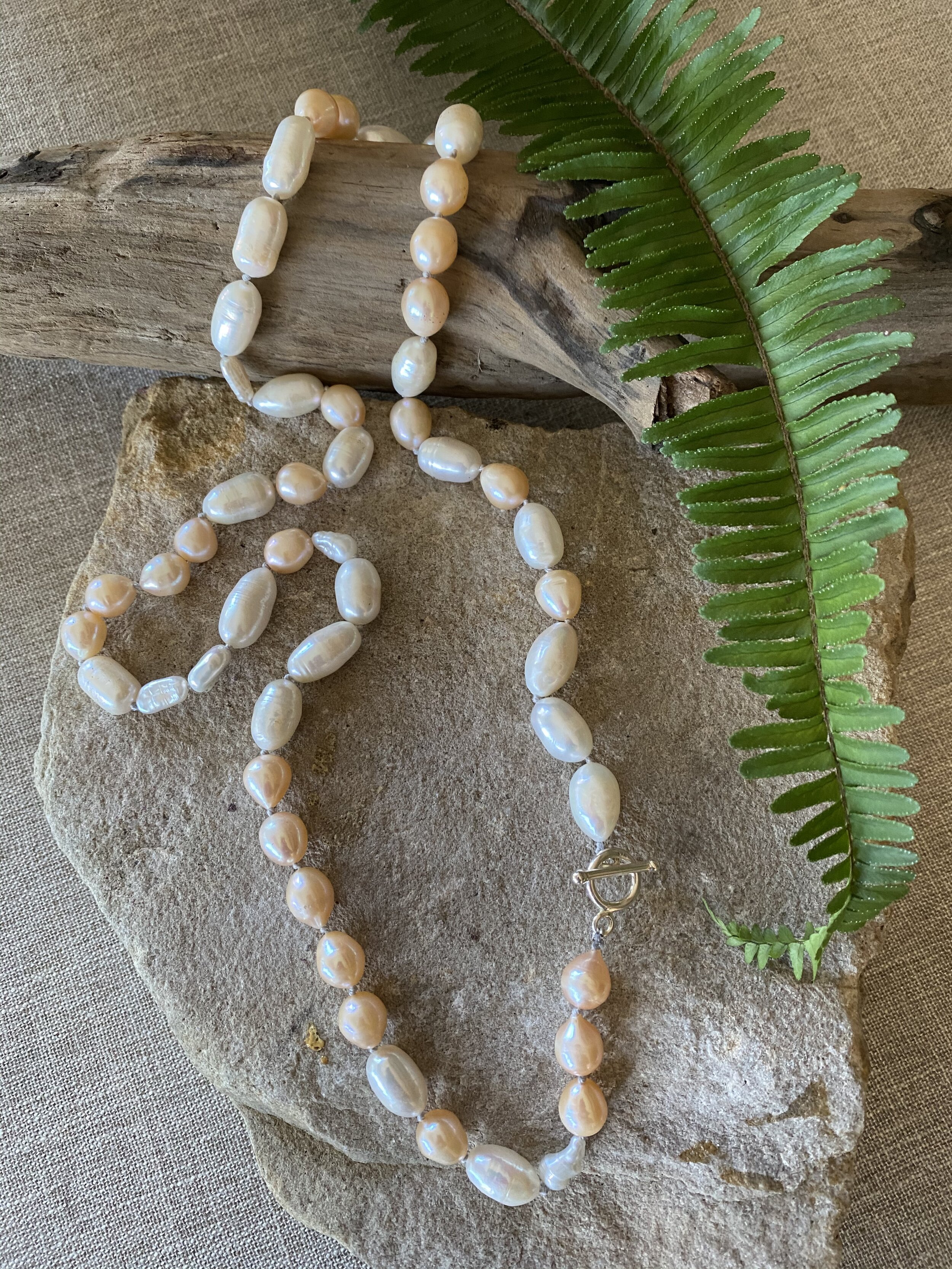 30” multi shape Natural freshwater pearl necklace