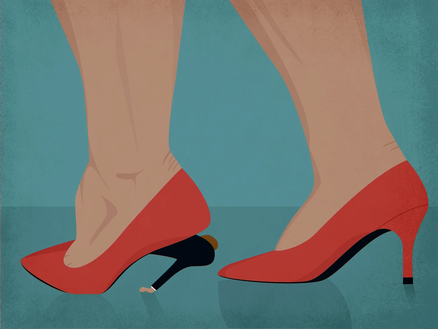 Under the heel