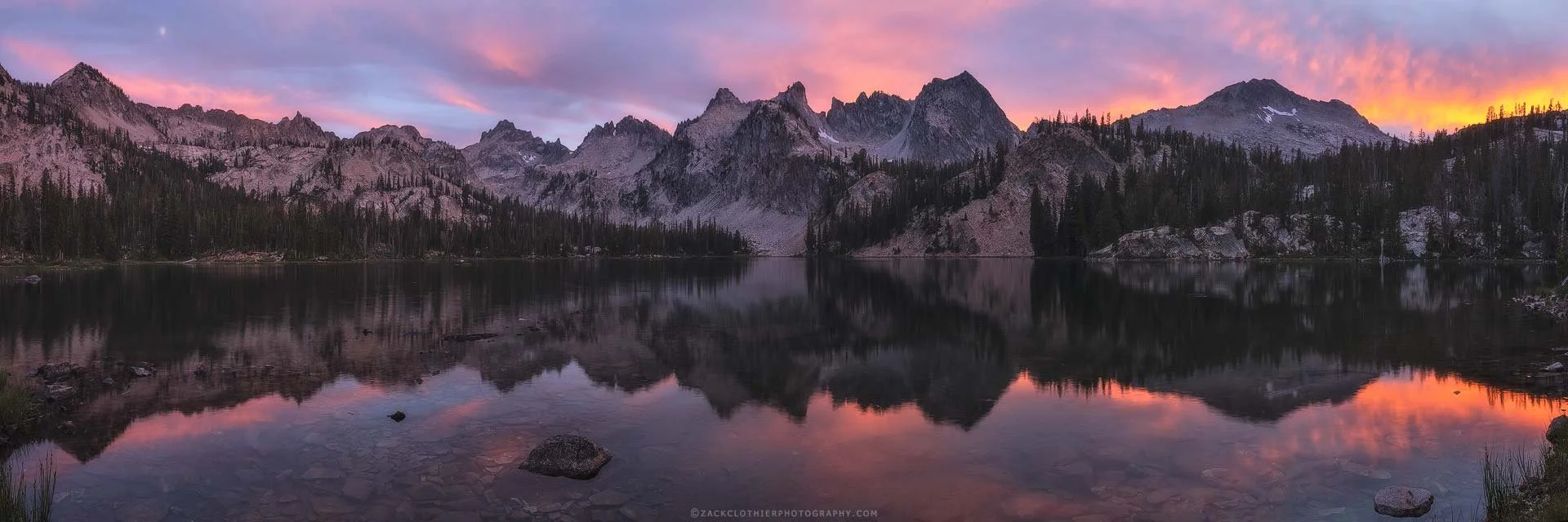 "ALICE LAKE" - Sawtooth Mountains Idaho Panoramic Fine Art Print by Zack Clothier Photography