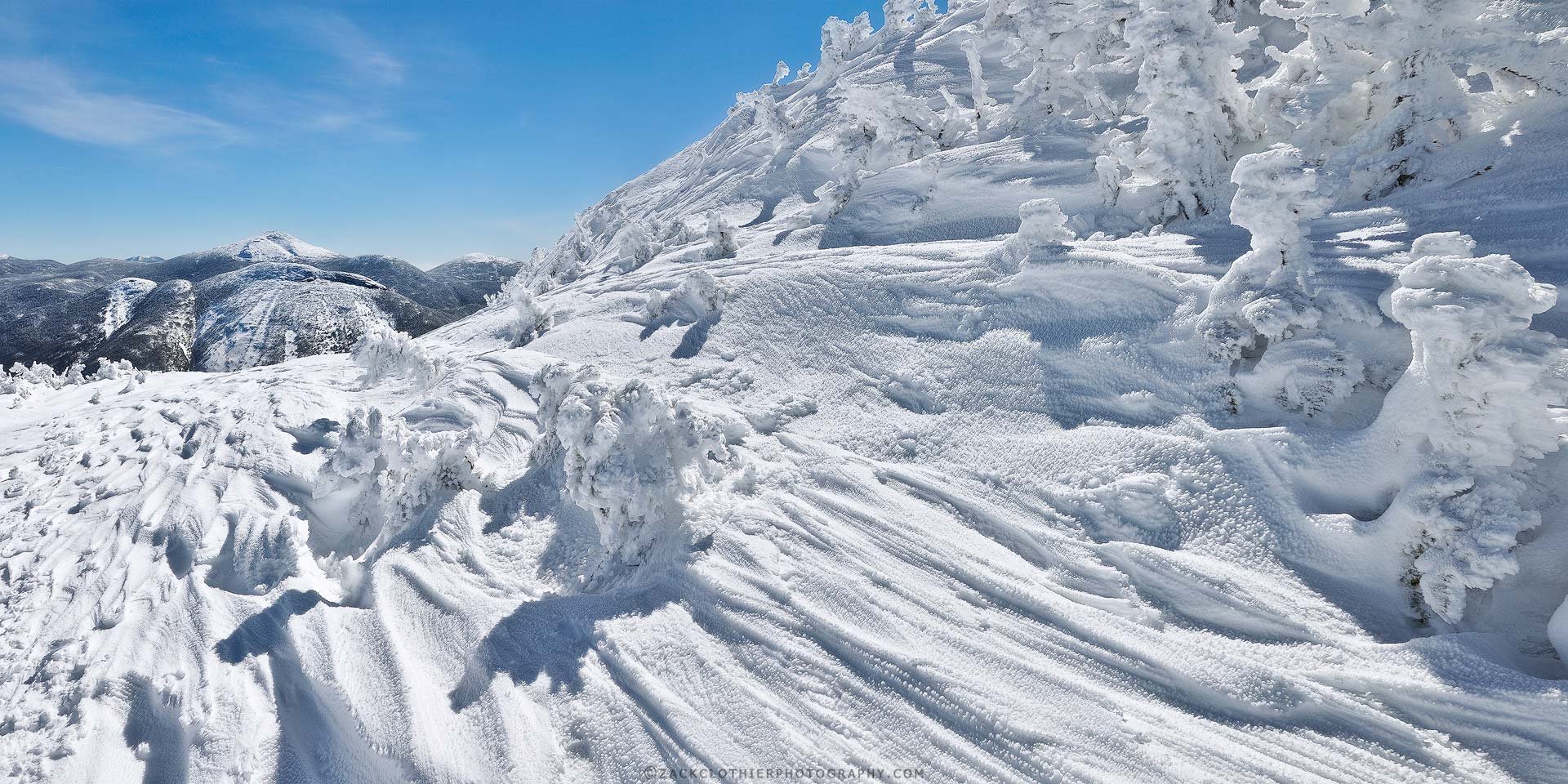 "WINDSWEPT WORLD" - Adirondack Mountains Mount Marcy Winter New York Panoramic Fine Art Print by Zack Clothier Photography