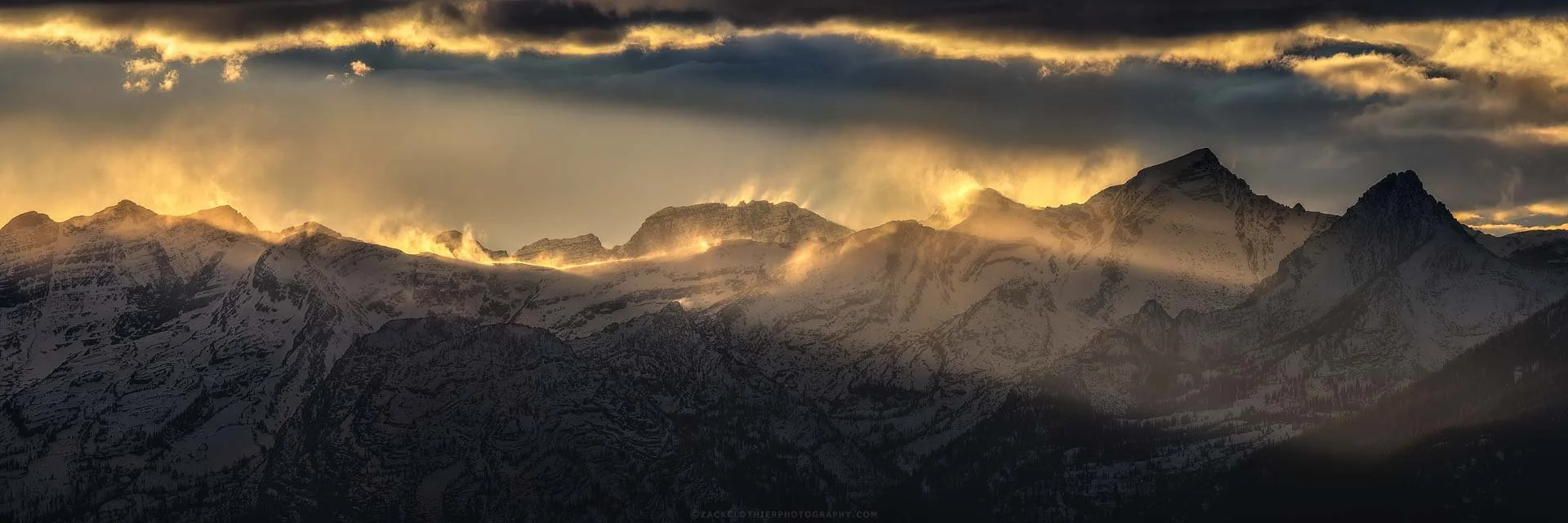 "WINDS OF CHANGE" - Mission Mountains Sunset Montana Panoramic Fine Art Print by Zack Clothier Photography
