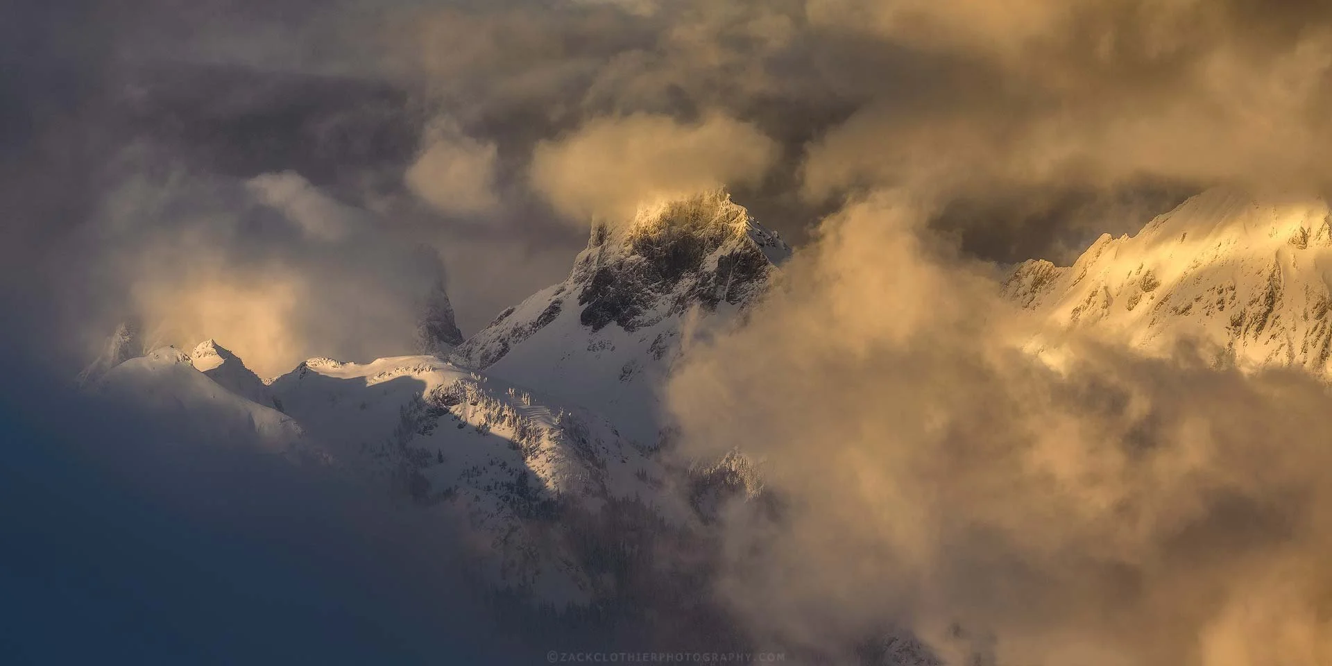 "BORDERLANDS" - North Cascades Sunset Washington Pacific Northwest Panoramic Fine Art Print by Zack Clothier Photography