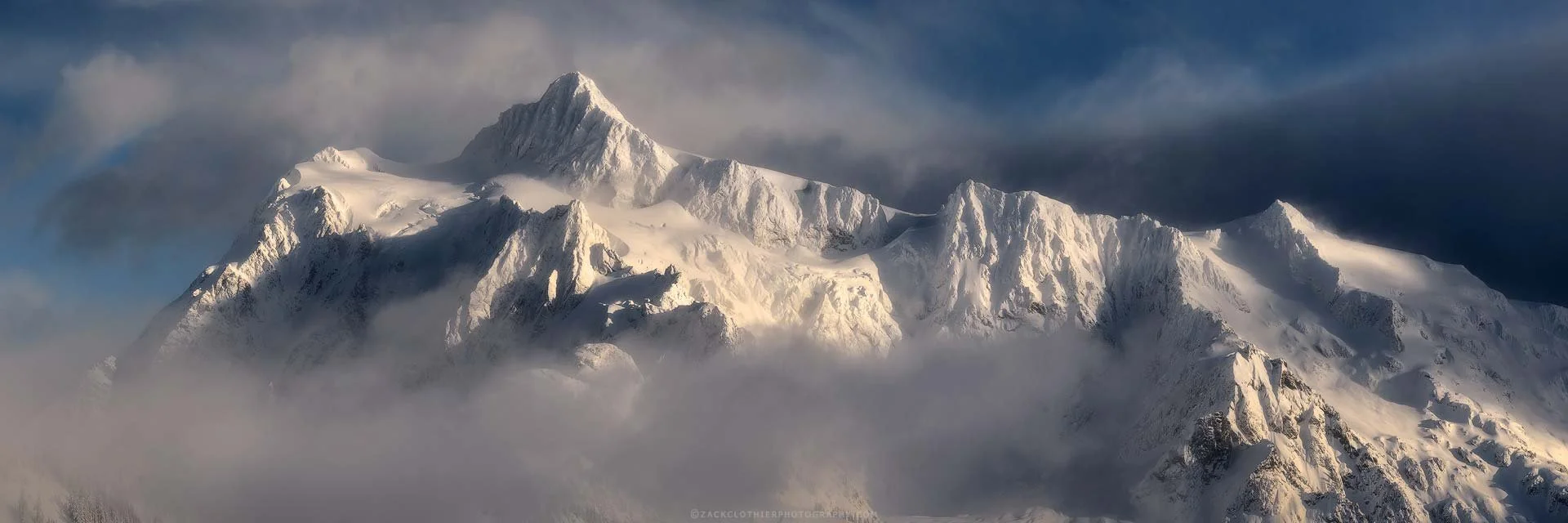 "WINTER RISING" - Mount Shuksan North Cascades Washington Pacific Northwest Panoramic Fine Art Print by Zack Clothier Photography