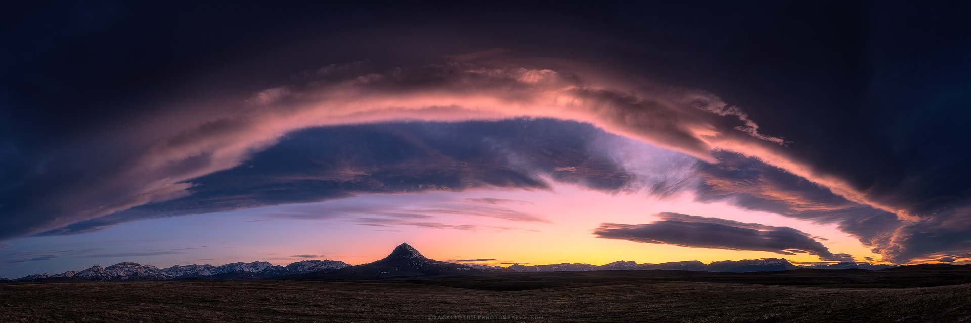 "UNDER THE BIG SKY" - Rocky Mountain Front Sunset Augusta Montana Panoramic Fine Art Print by Zack Clothier Photography