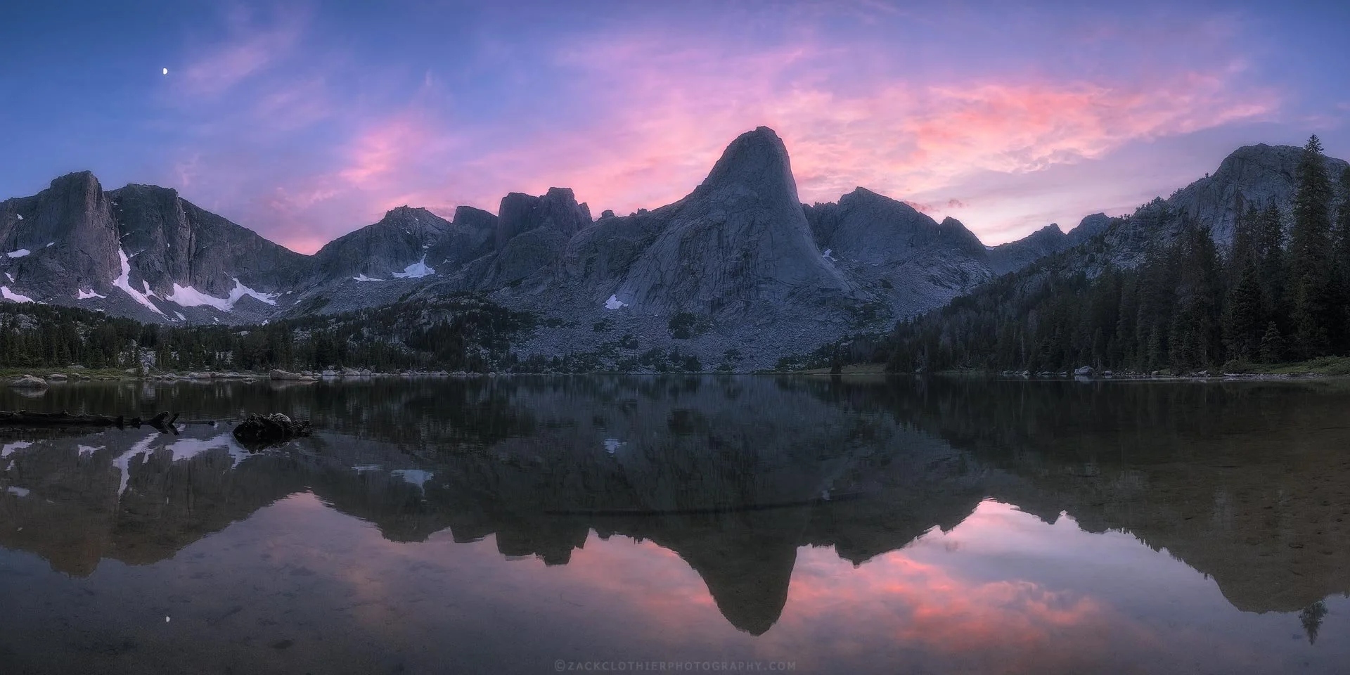 "LONESOME NIGHT" - Cirque of the Towers Sunset Wind River Range Wyoming Panoramic Fine Art Print by Zack Clothier Photography